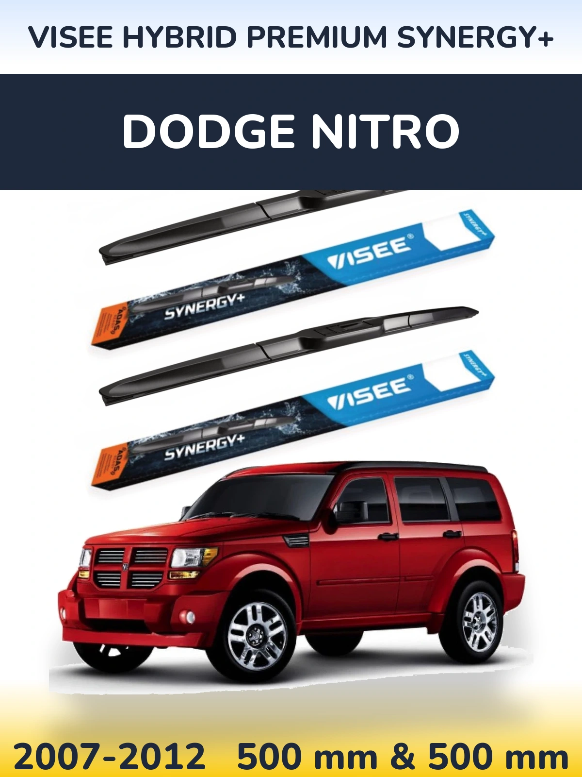 Torkarblad VISEE HYBRID PREMIUM SYNERGY+ för Dodge Nitro