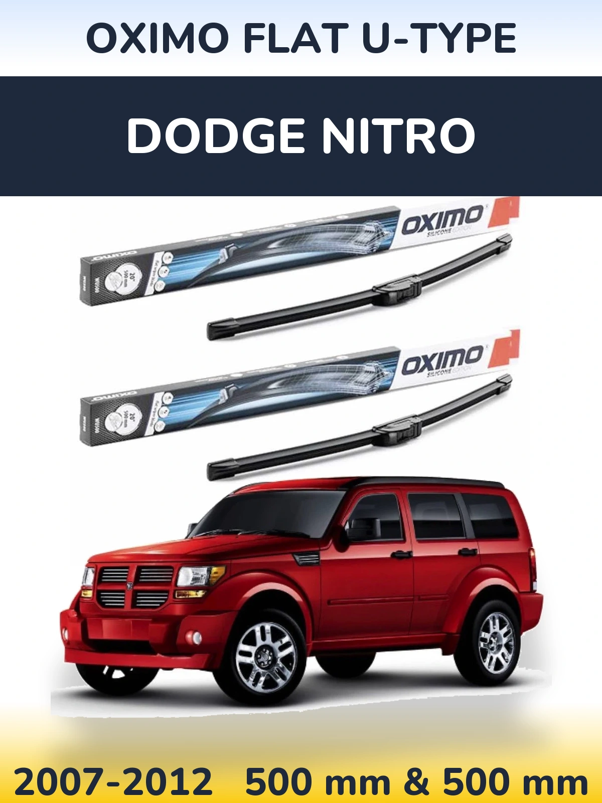 Torkarblad Oximo Flat U-type för Dodge Nitro