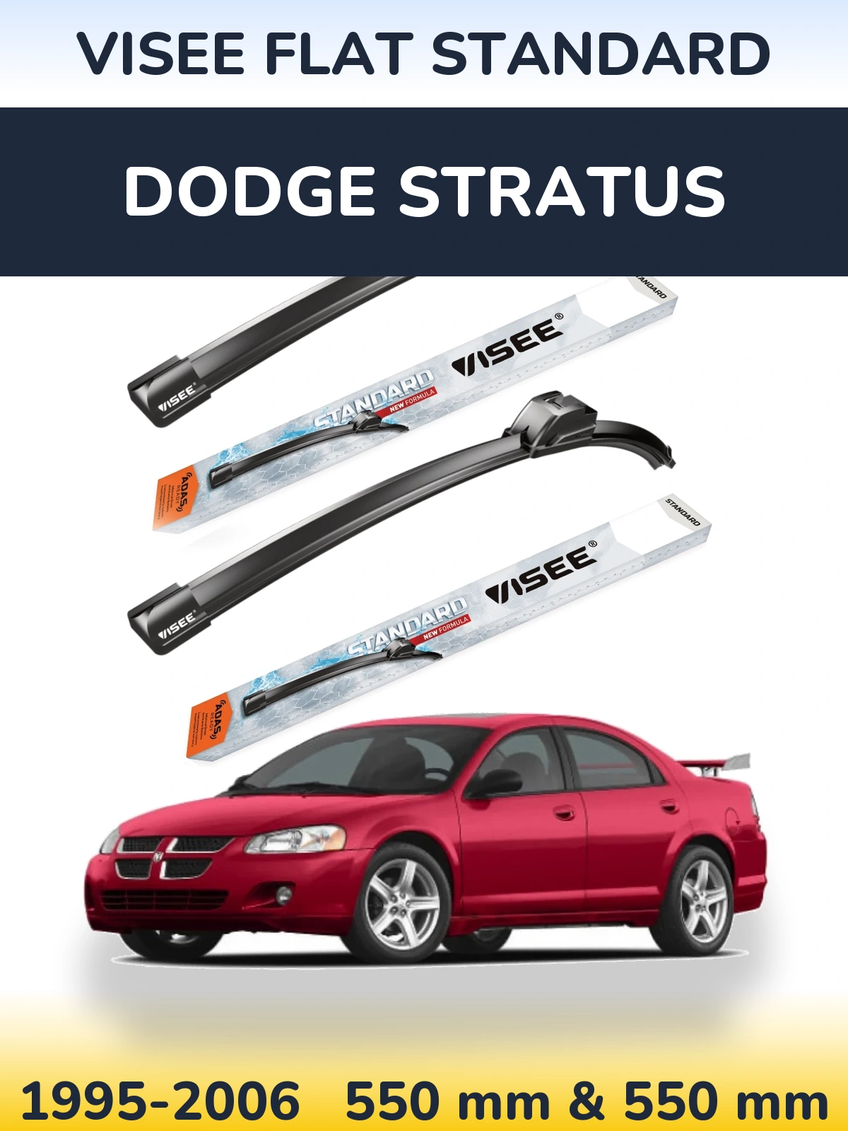 Torkarblad VISEE FLAT STANDARD för Dodge Stratus