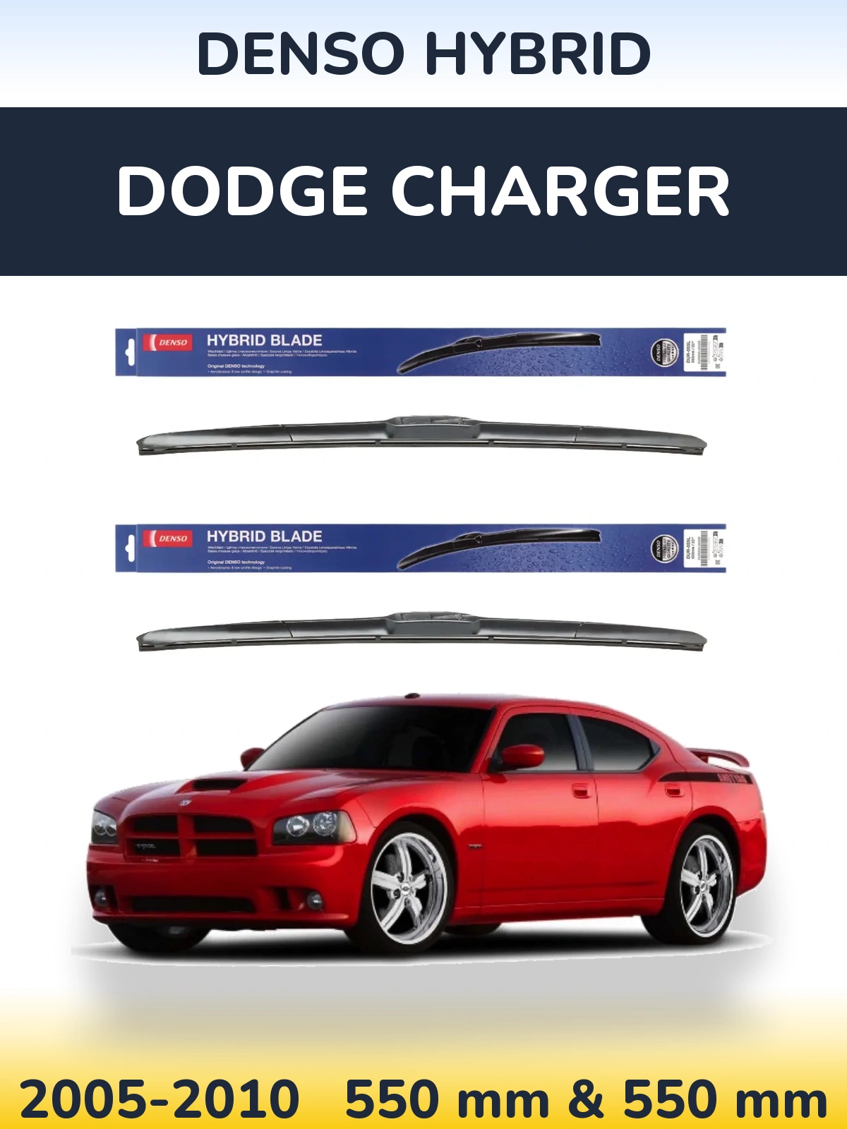 Torkarblad Denso Hybrid för Dodge Charger