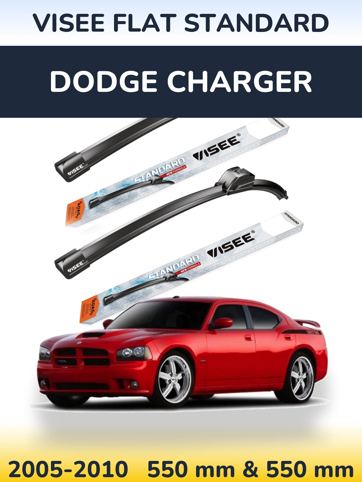 Torkarblad VISEE FLAT STANDARD för Dodge Charger