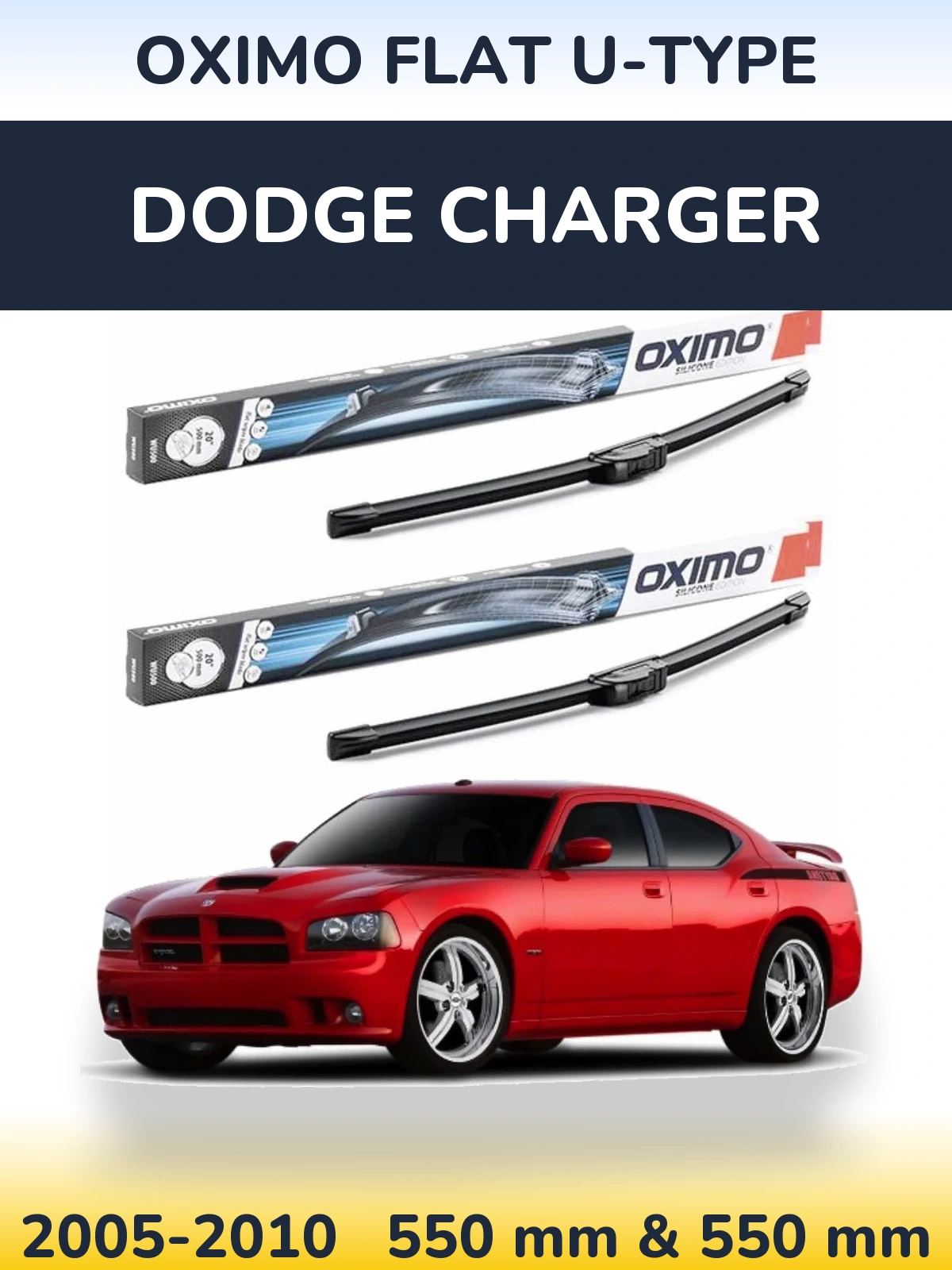 Torkarblad Oximo Flat U-type för Dodge Charger