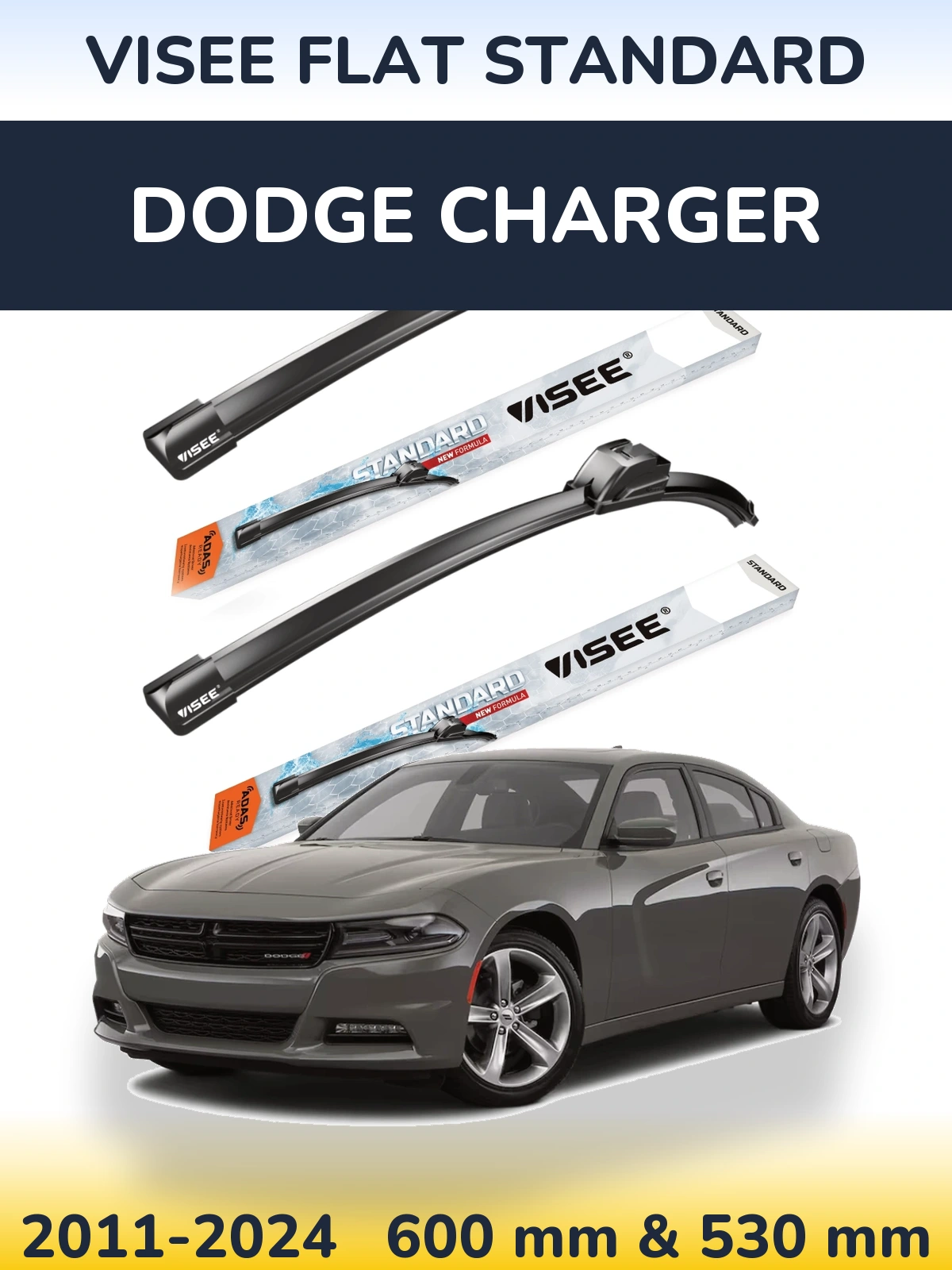 Torkarblad VISEE FLAT STANDARD för Dodge Charger