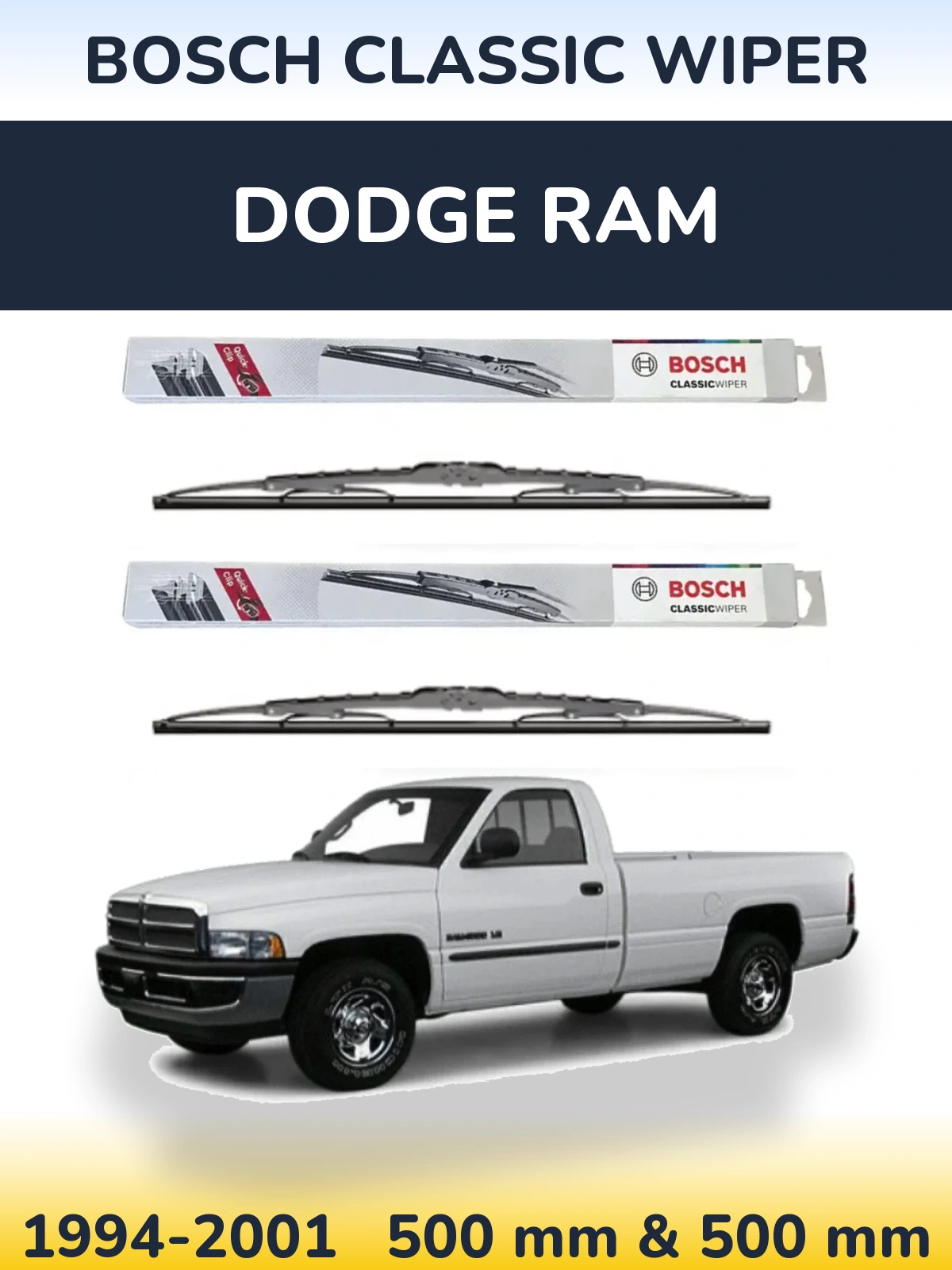 Torkarblad BOSCH Classic Wiper för Dodge RAM