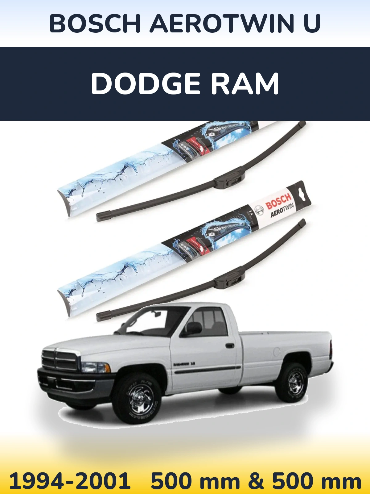 Torkarblad BOSCH AeroTwin U för Dodge RAM