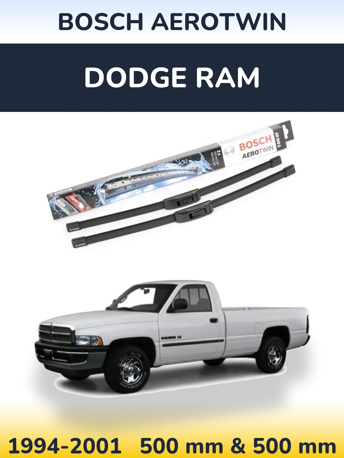Torkarblad BOSCH AeroTwin för Dodge RAM