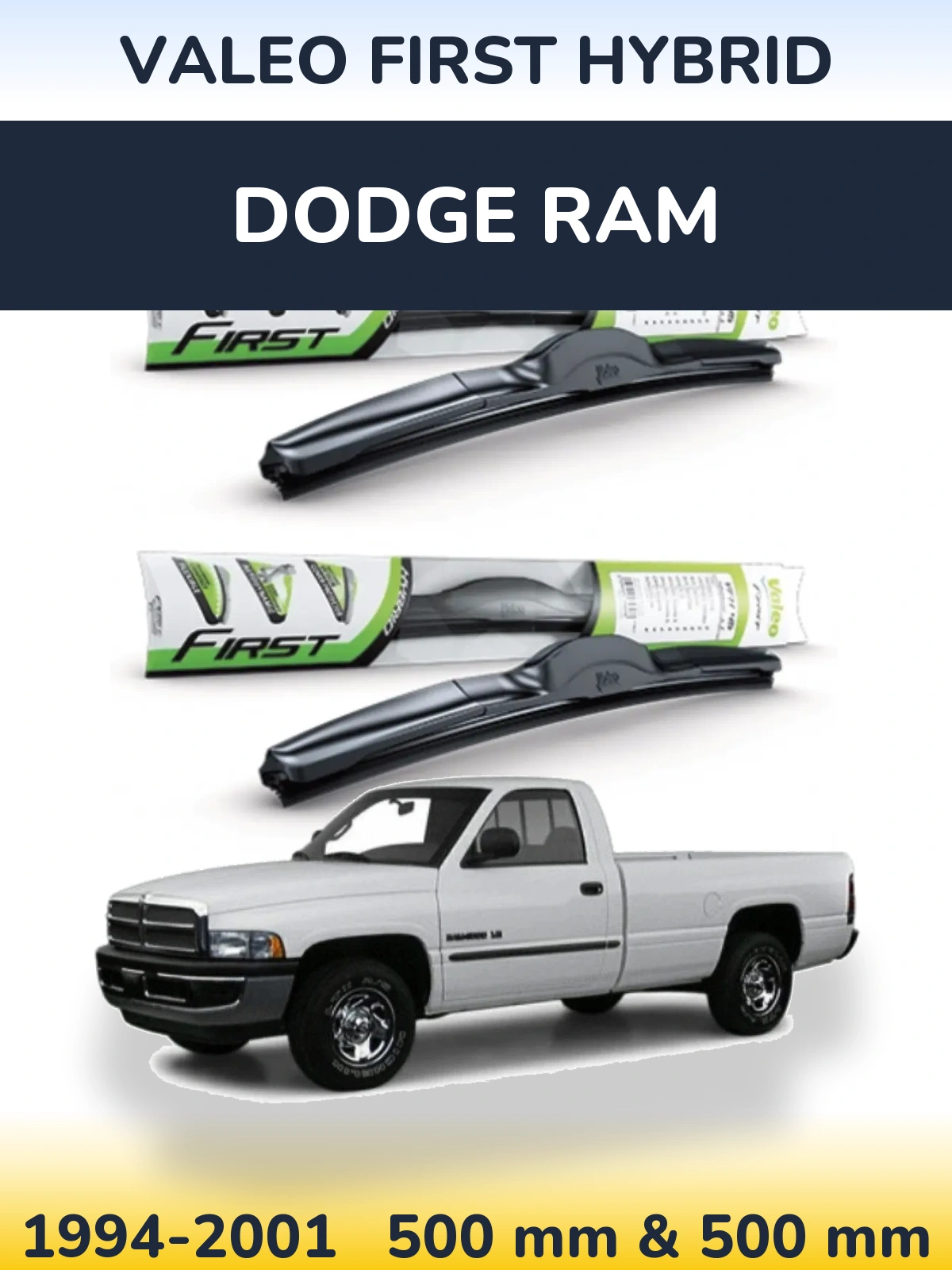 Torkarblad Valeo First Hybrid för Dodge RAM