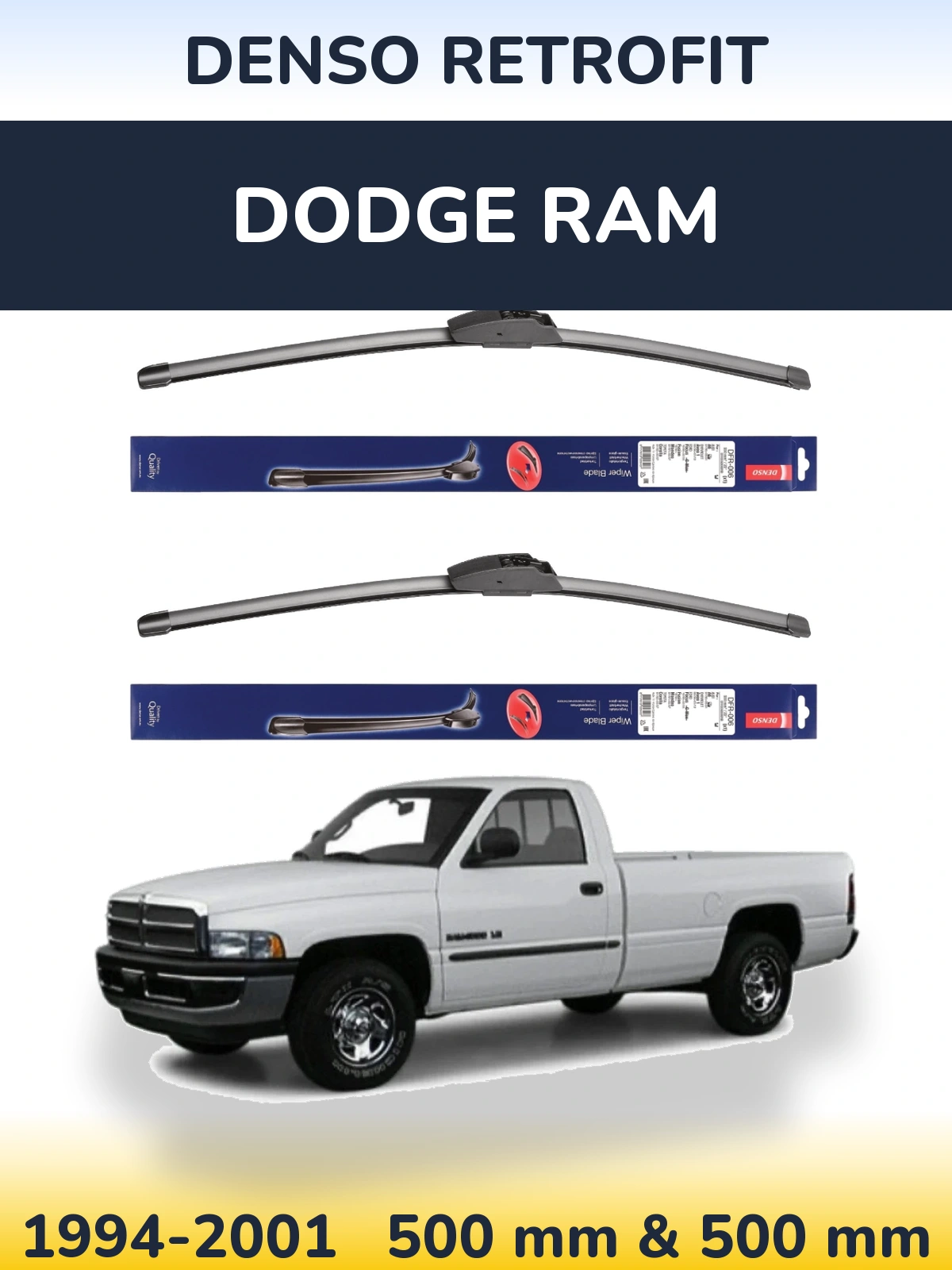 Torkarblad Denso Retrofit för Dodge RAM