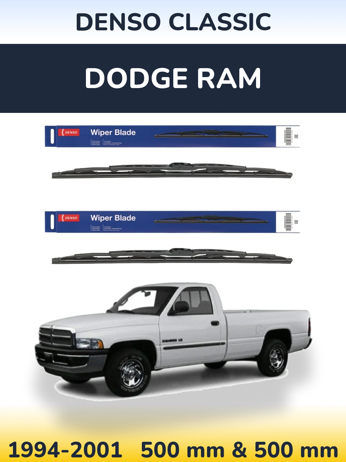 Torkarblad Denso Classic för Dodge RAM