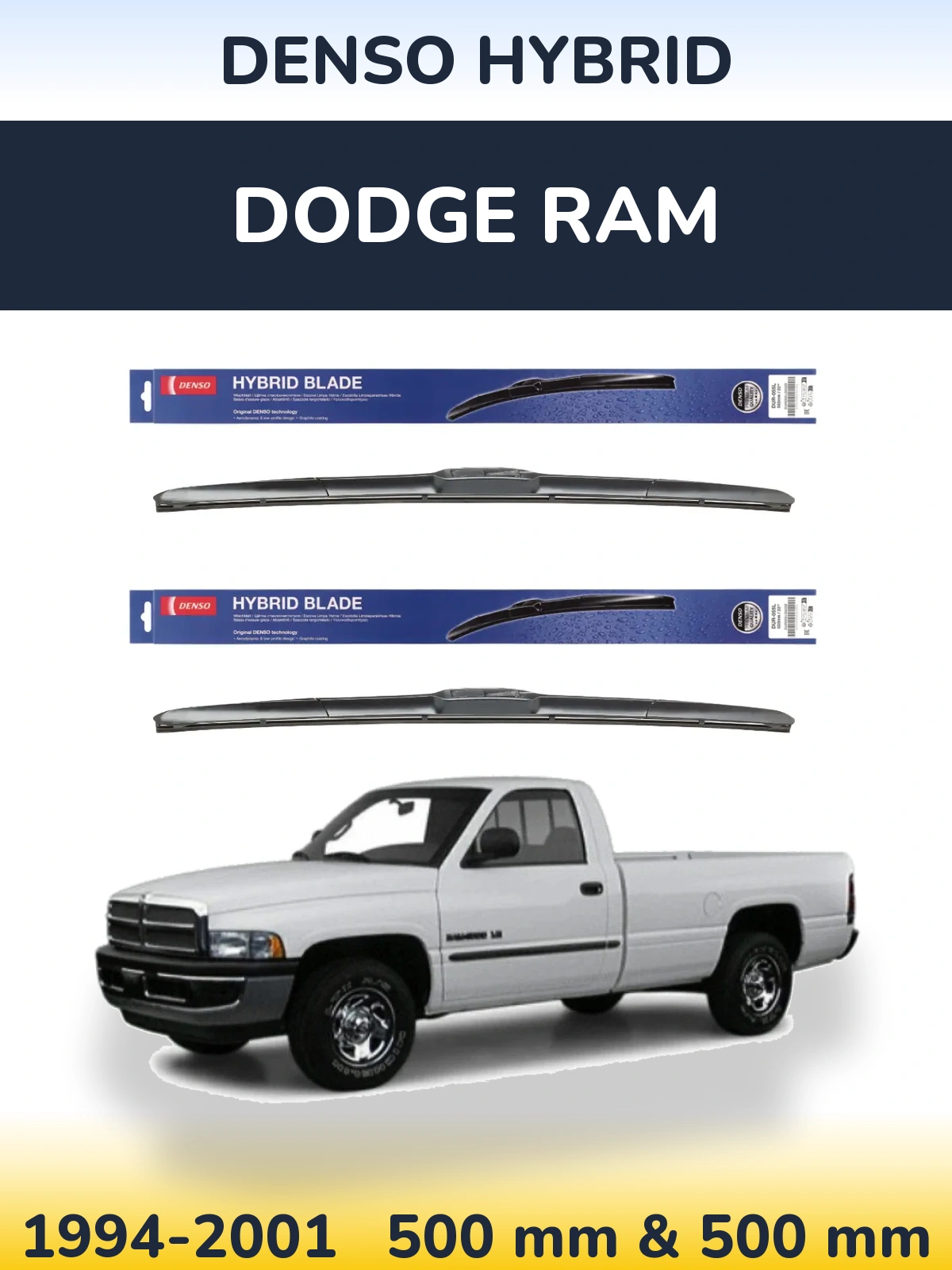 Torkarblad Denso Hybrid för Dodge RAM