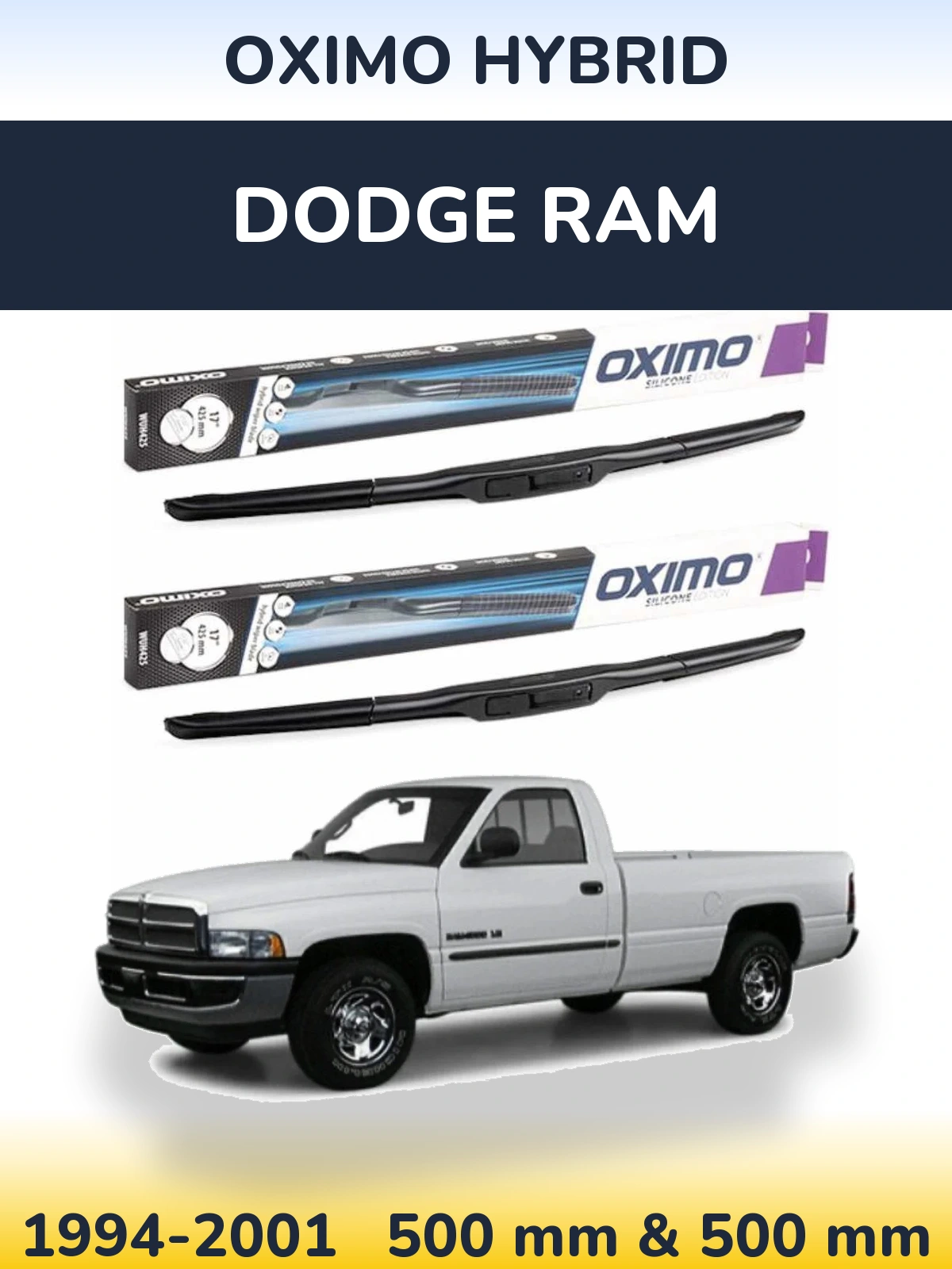 Torkarblad Oximo Hybrid för Dodge RAM
