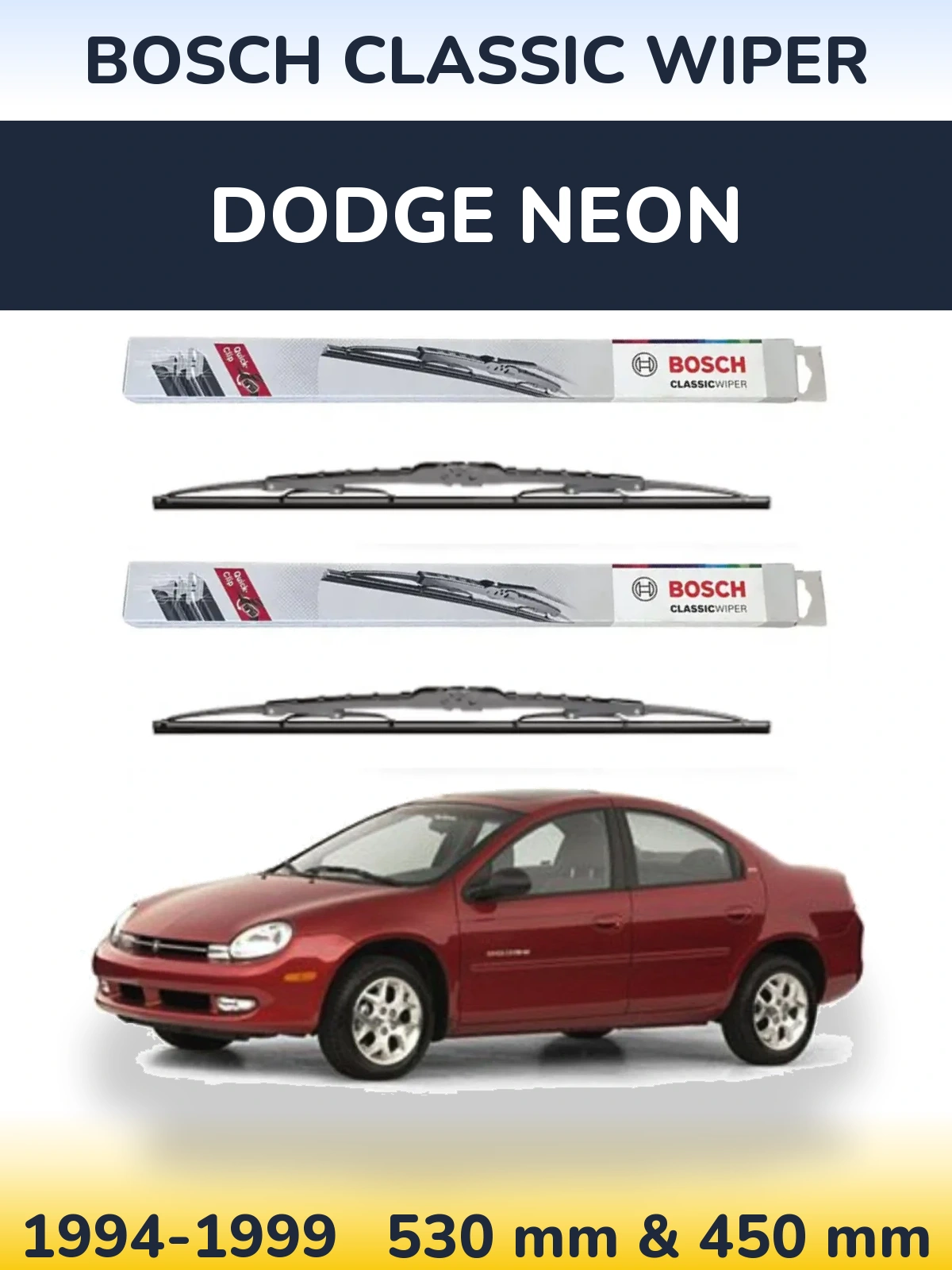 Torkarblad BOSCH Classic Wiper för Dodge Neon