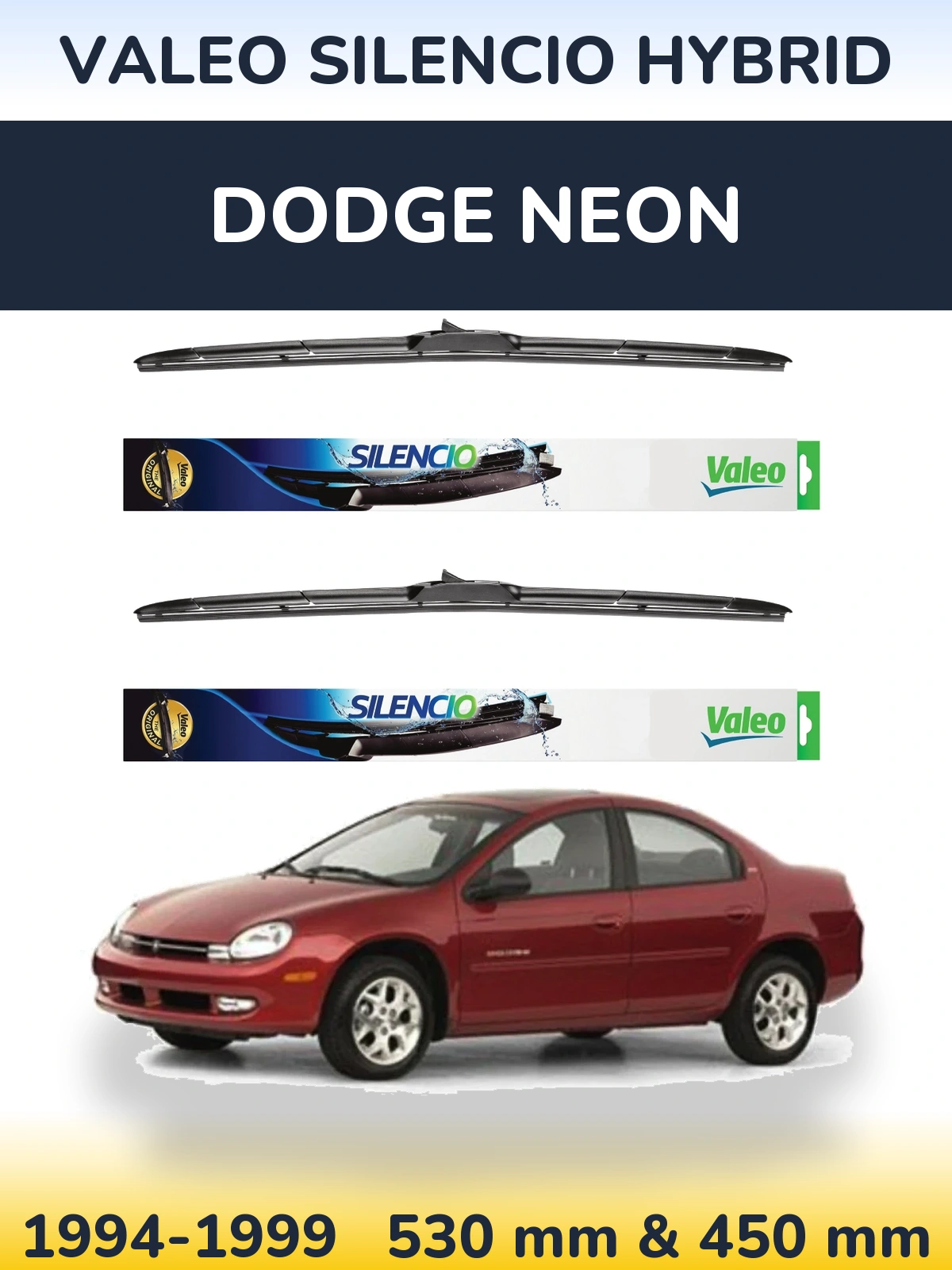 Torkarblad Valeo Silencio Hybrid för Dodge Neon