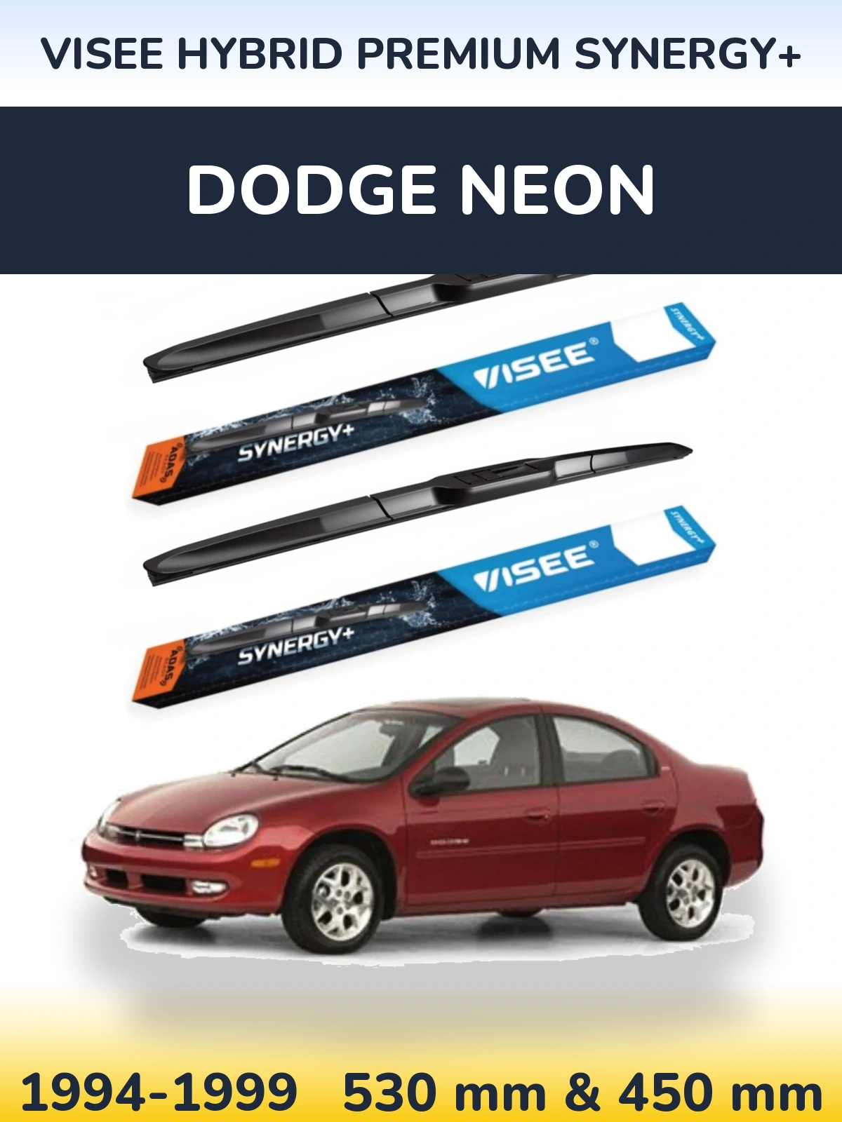 Torkarblad VISEE HYBRID PREMIUM SYNERGY+ för Dodge Neon
