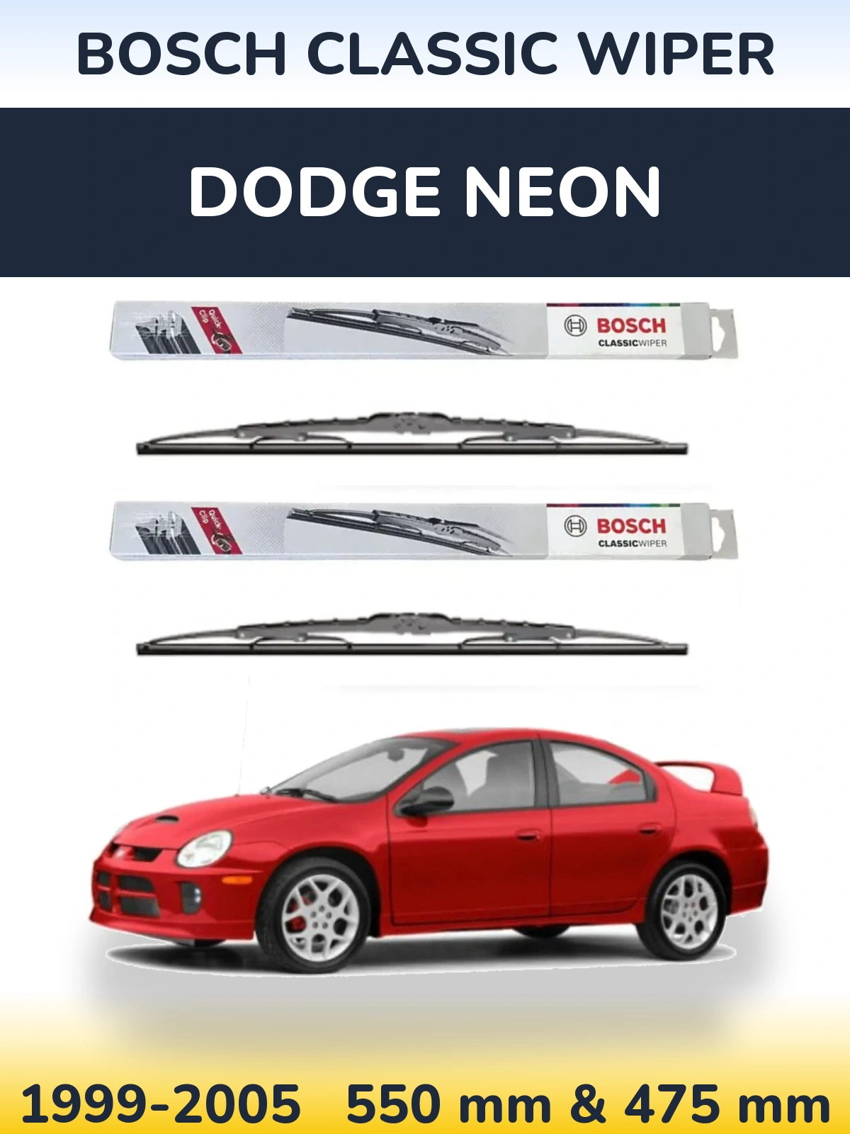 Torkarblad BOSCH Classic Wiper för Dodge Neon