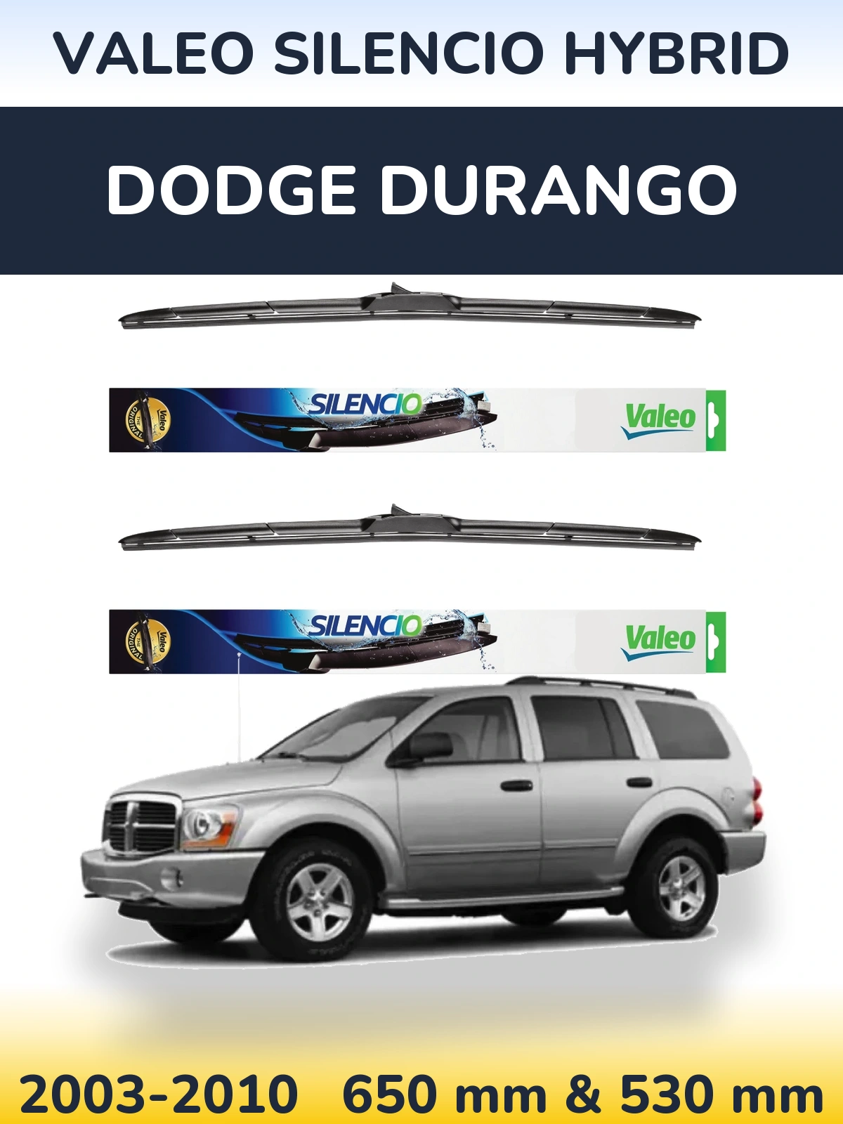 Torkarblad Valeo Silencio Hybrid för Dodge Durango