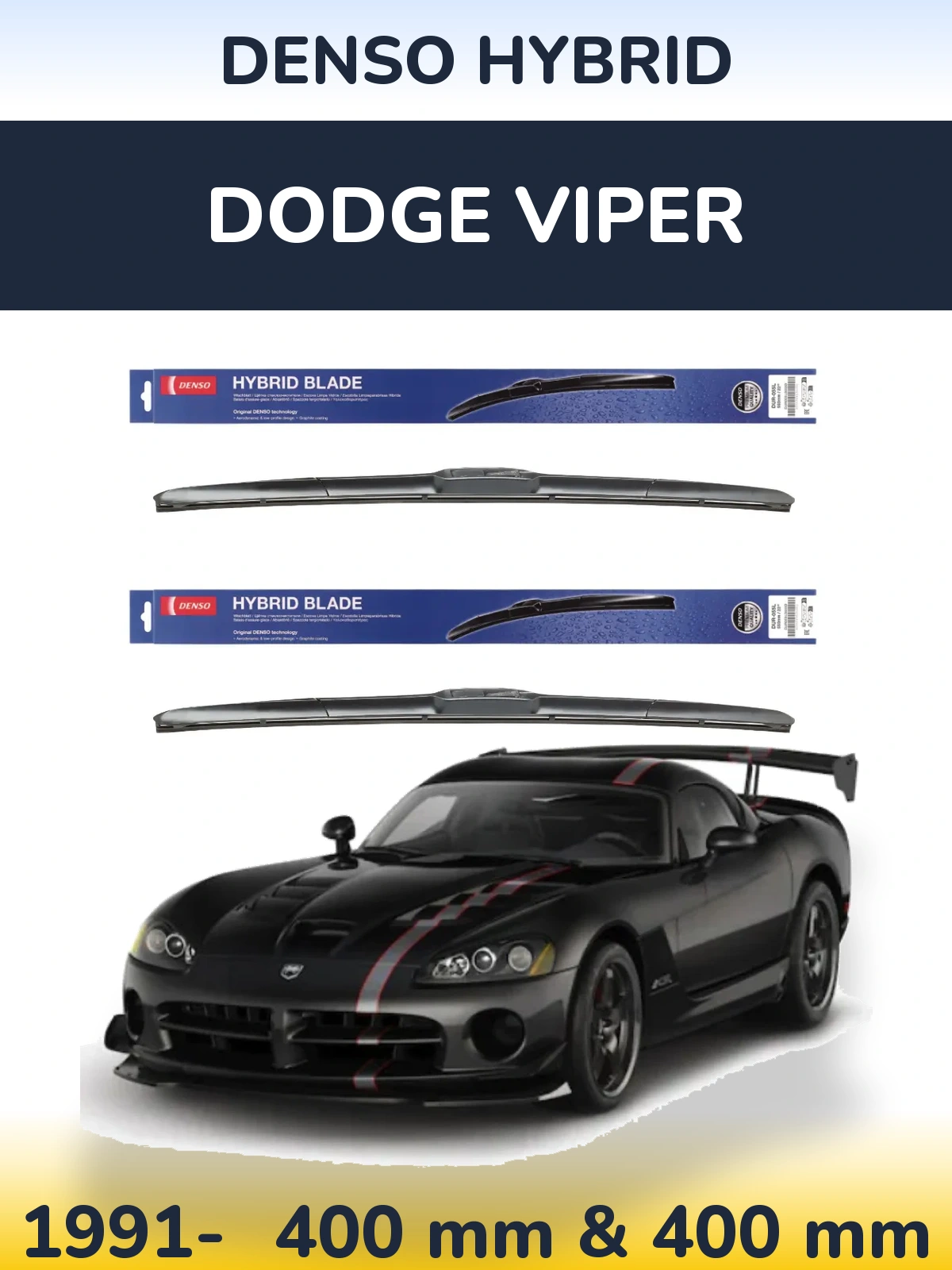 Torkarblad Denso Hybrid för Dodge Viper