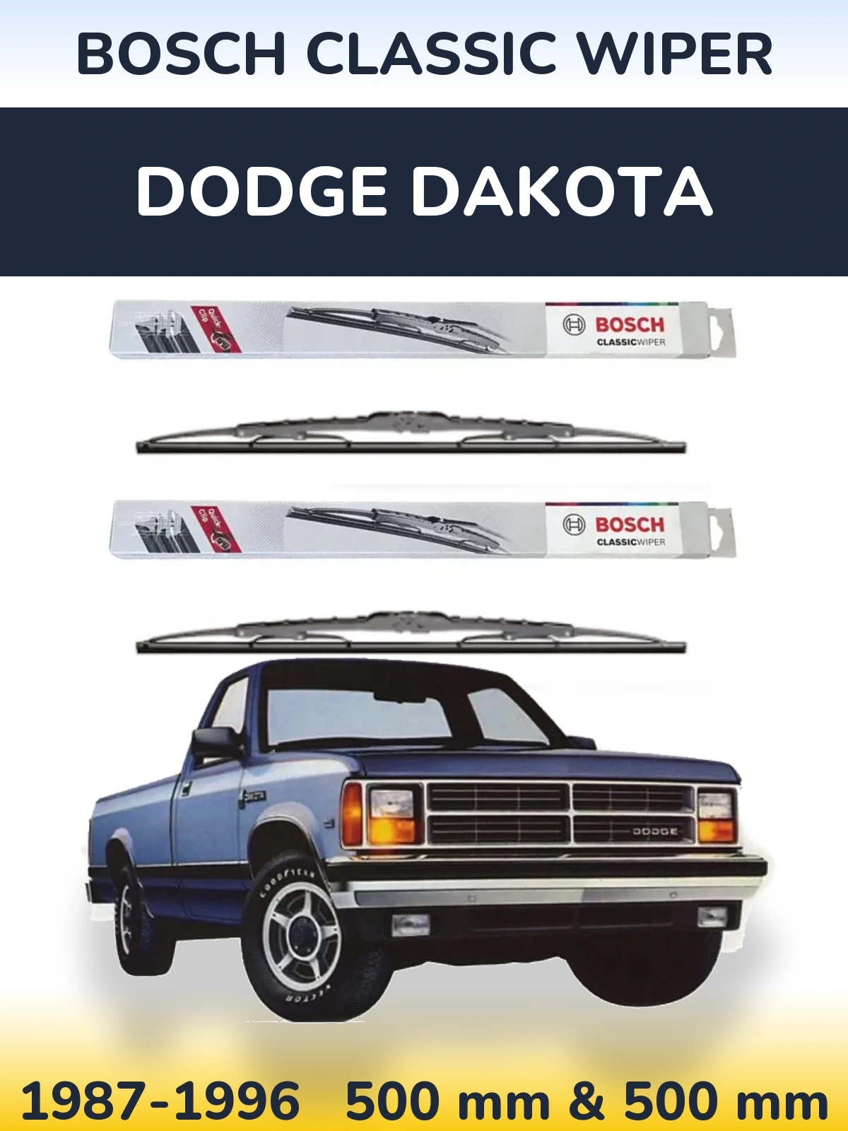 Torkarblad BOSCH Classic Wiper för Dodge Dakota