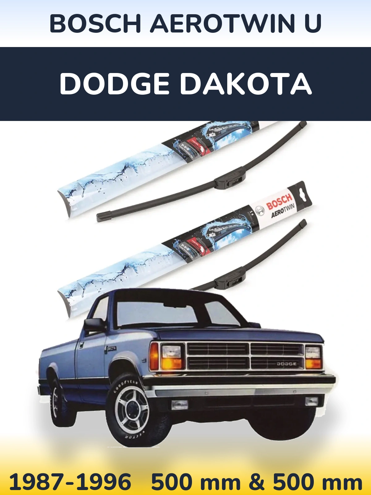 Torkarblad BOSCH AeroTwin U för Dodge Dakota