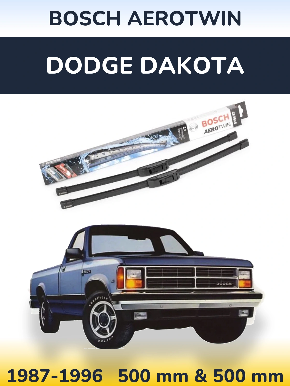 Torkarblad BOSCH AeroTwin för Dodge Dakota