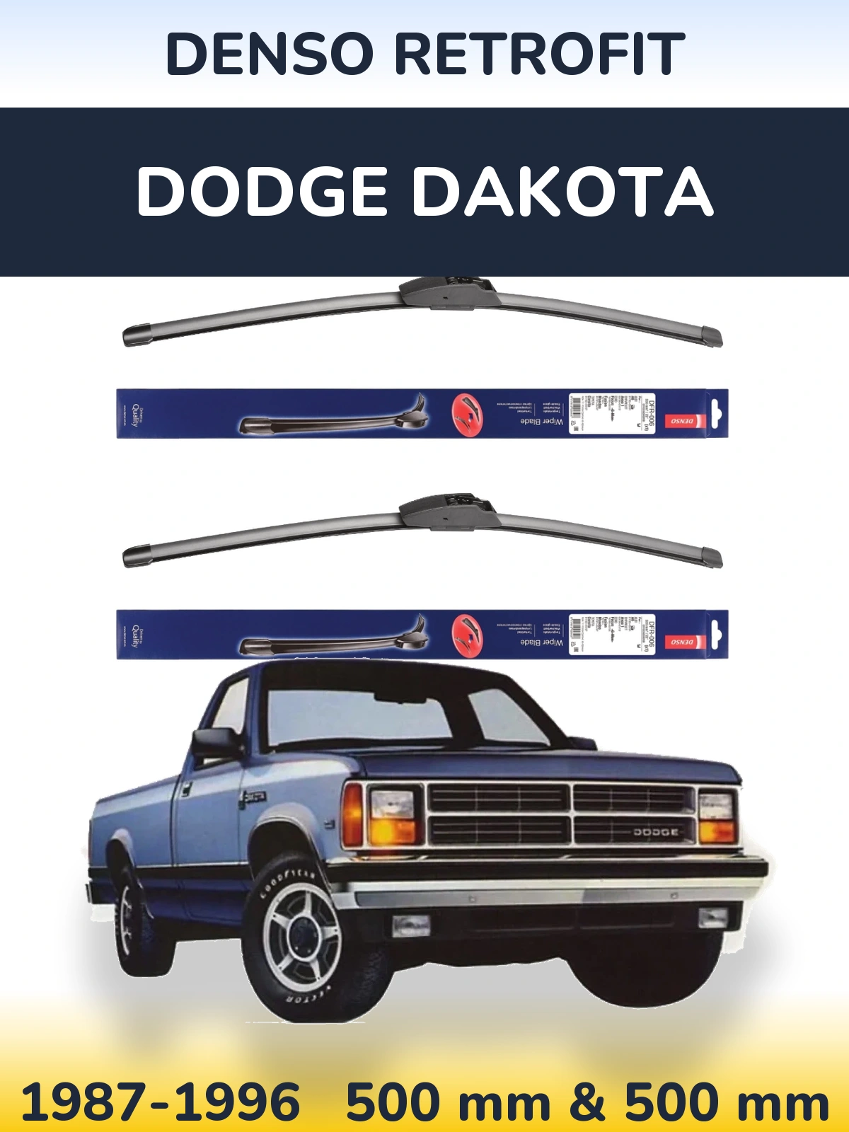 Torkarblad Denso Retrofit för Dodge Dakota