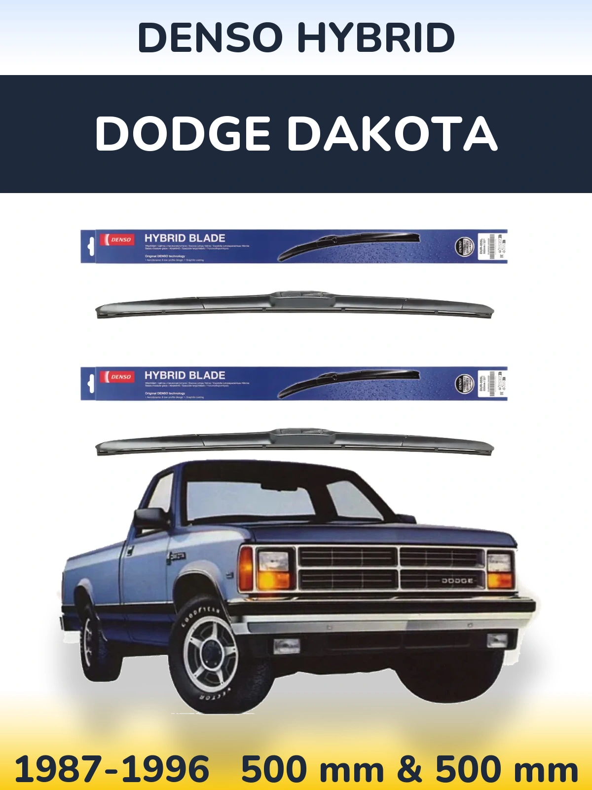 Torkarblad Denso Hybrid för Dodge Dakota