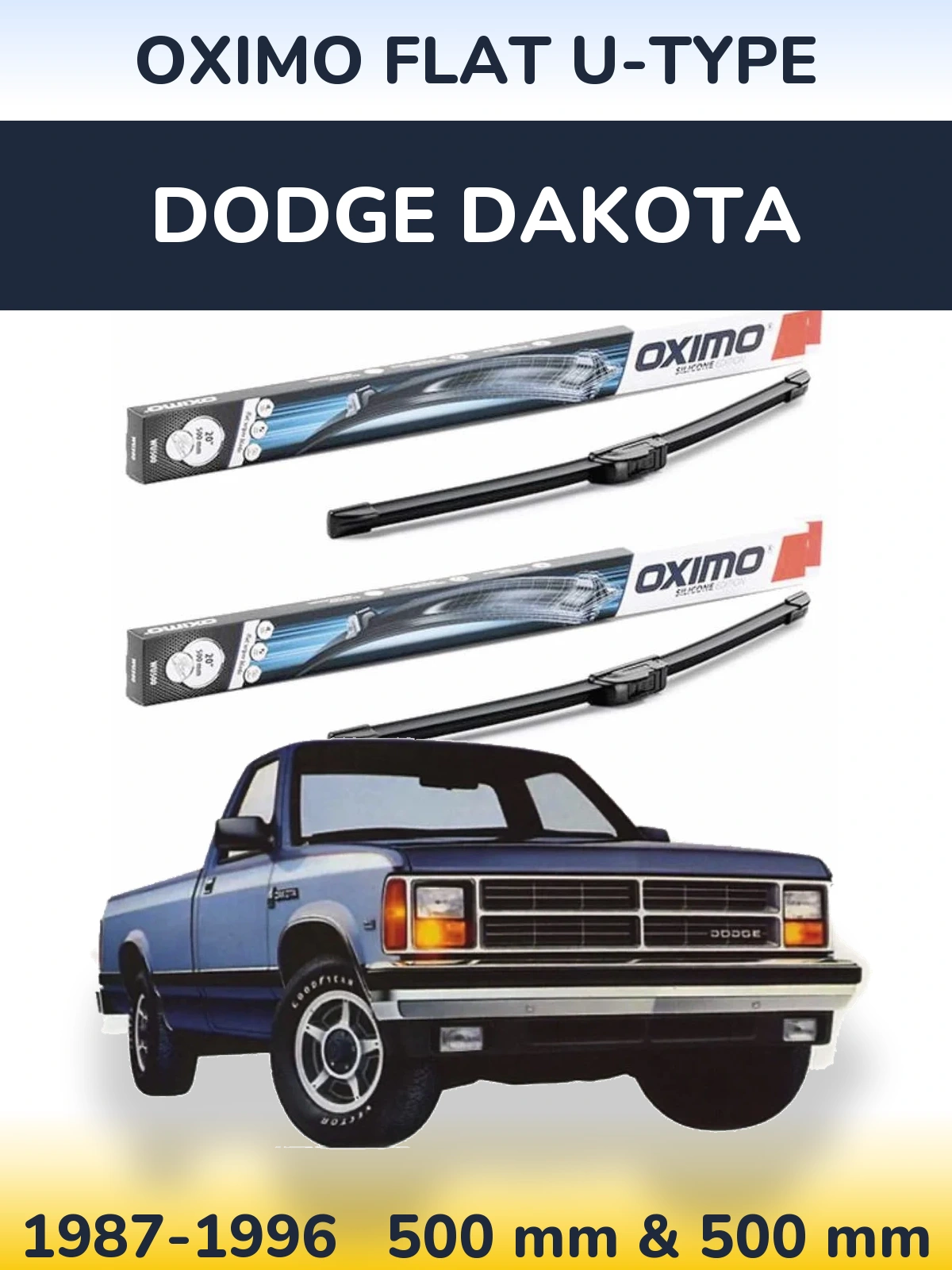 Torkarblad Oximo Flat U-type för Dodge Dakota