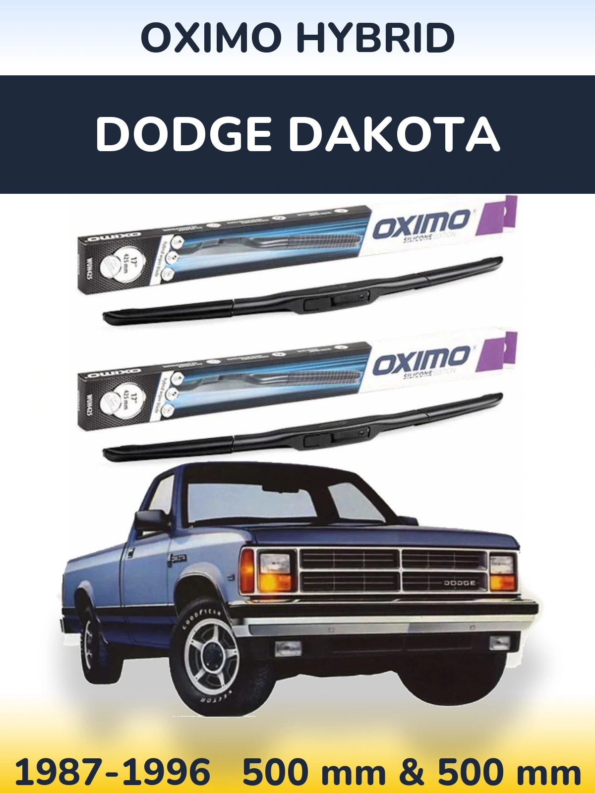 Torkarblad Oximo Hybrid för Dodge Dakota