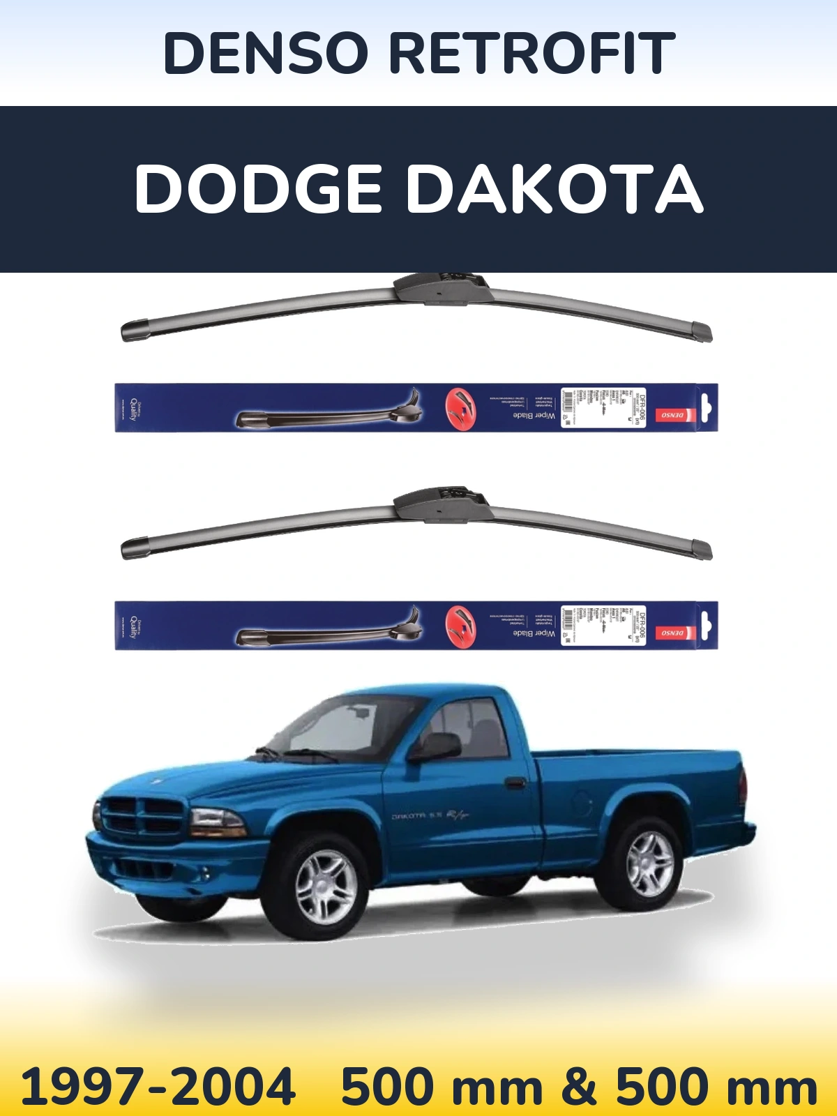 Torkarblad Denso Retrofit för Dodge Dakota