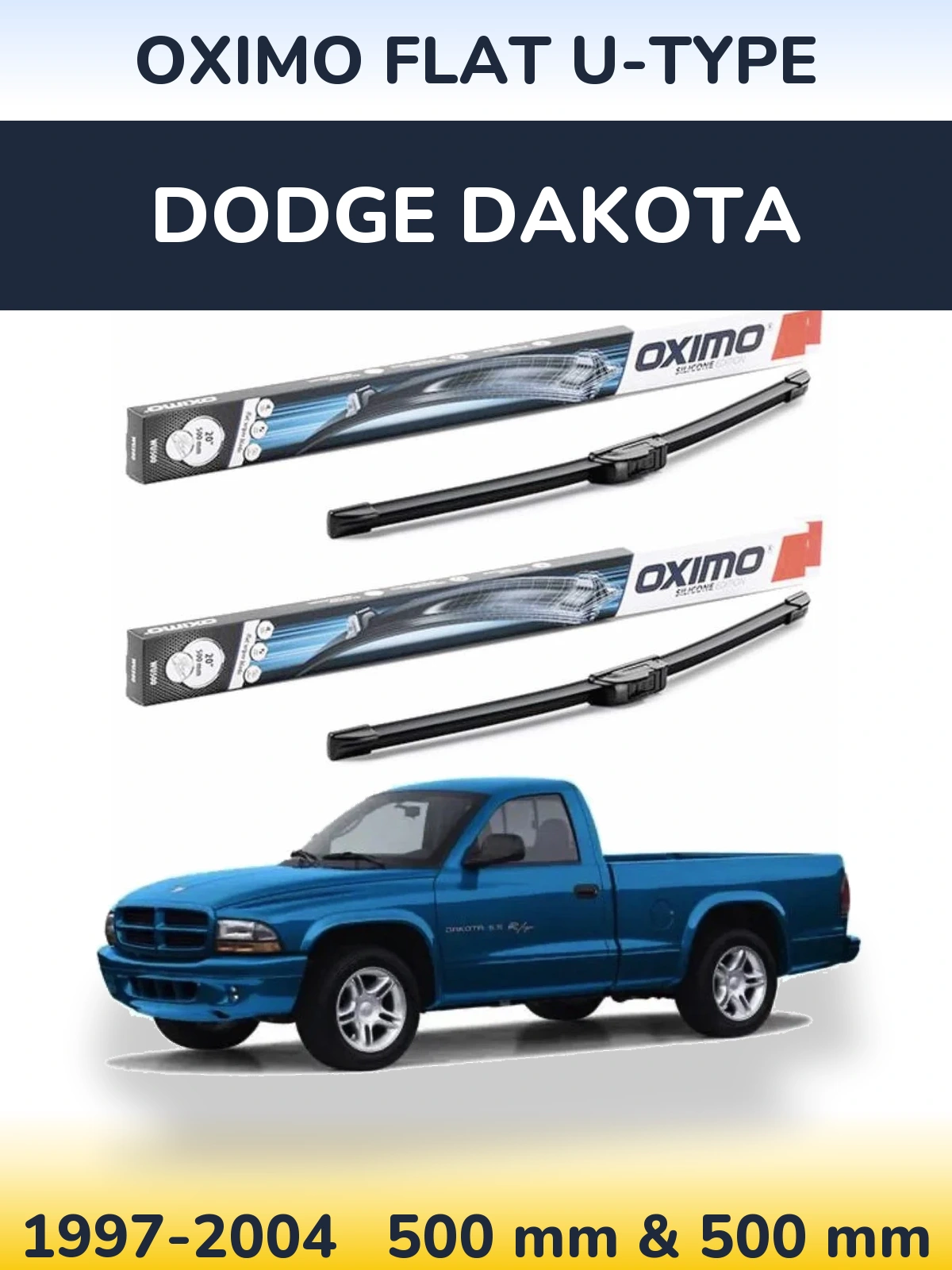 Torkarblad Oximo Flat U-type för Dodge Dakota