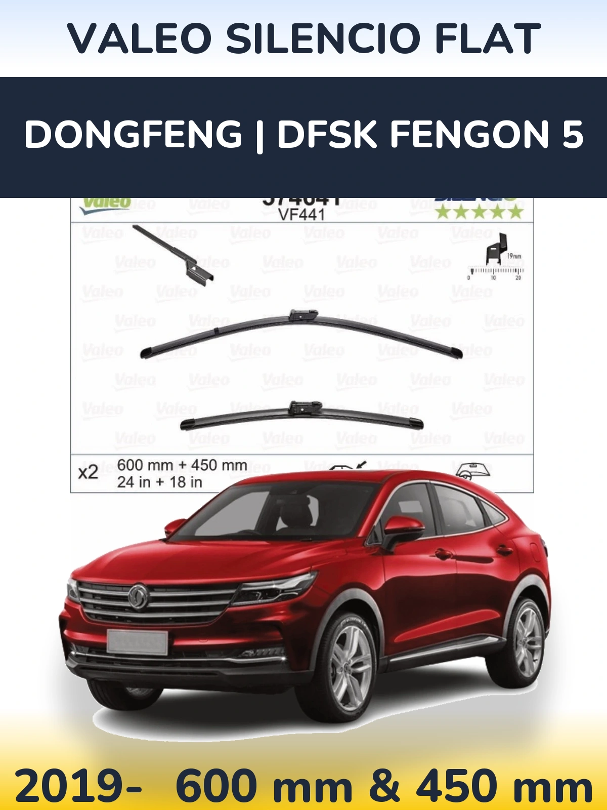 Torkarblad Valeo Silencio Flat för DongFeng | DFSK Fengon 5