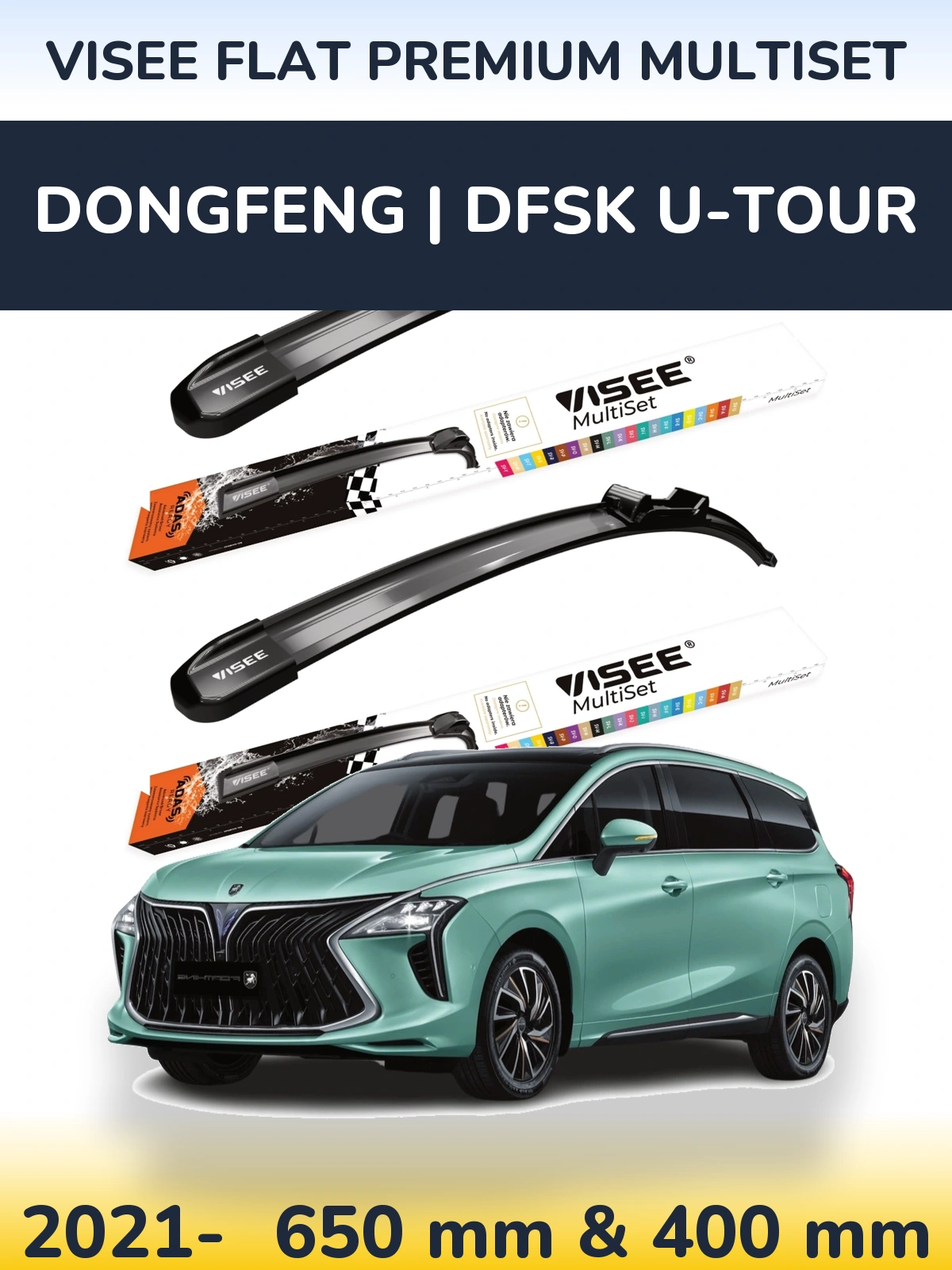 Torkarblad VISEE FLAT PREMIUM MultiSet för DongFeng | DFSK U-Tour