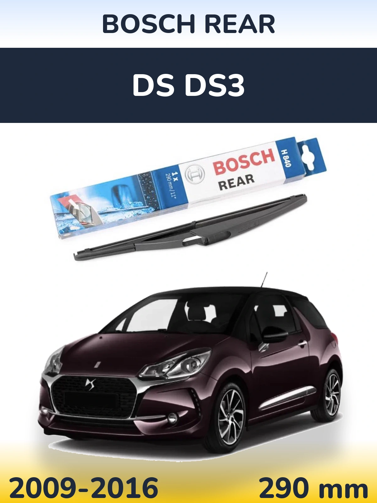 Torkarblad BOSCH Rear för DS DS3