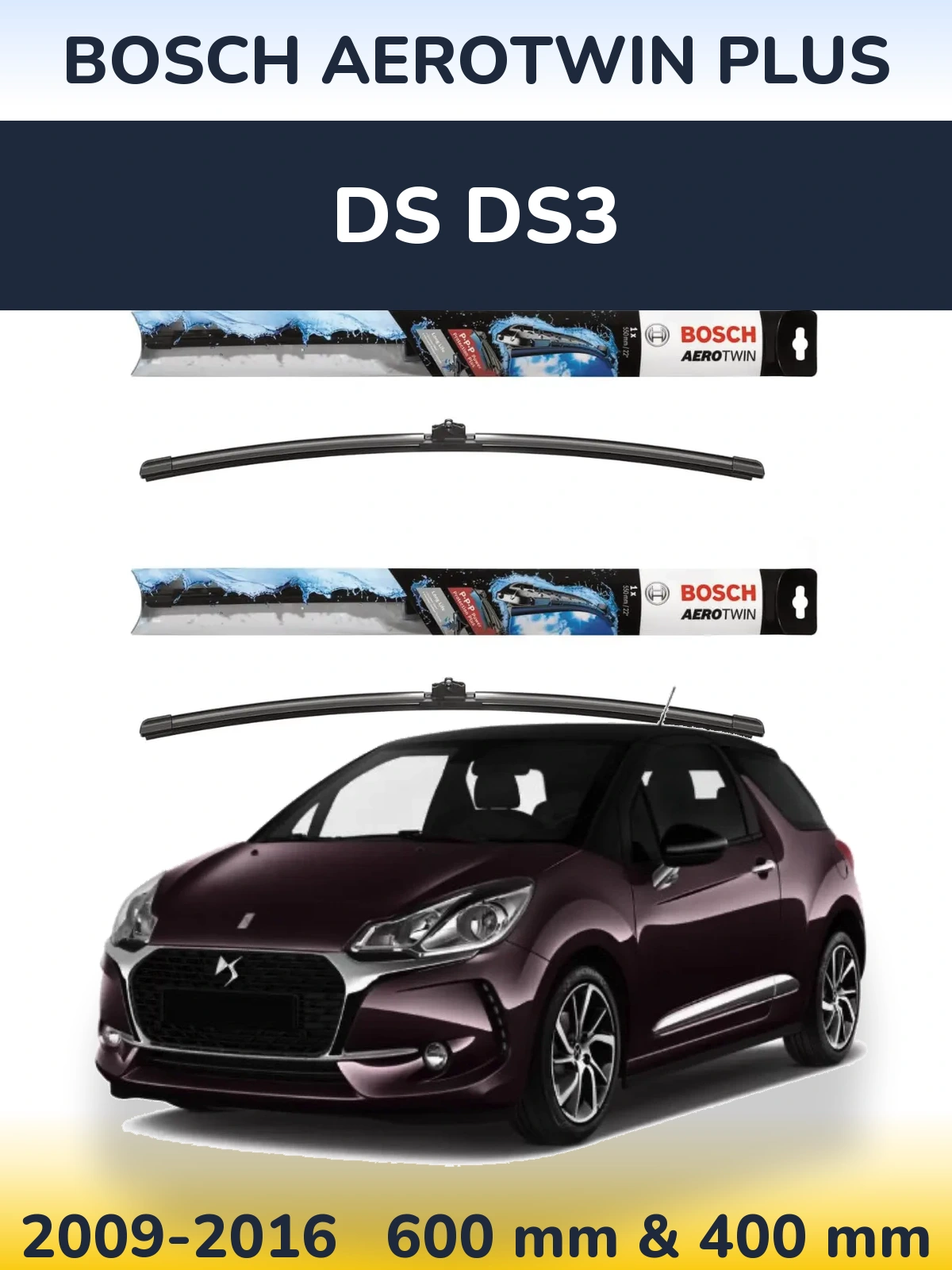 Torkarblad BOSCH AeroTwin Plus för DS DS3