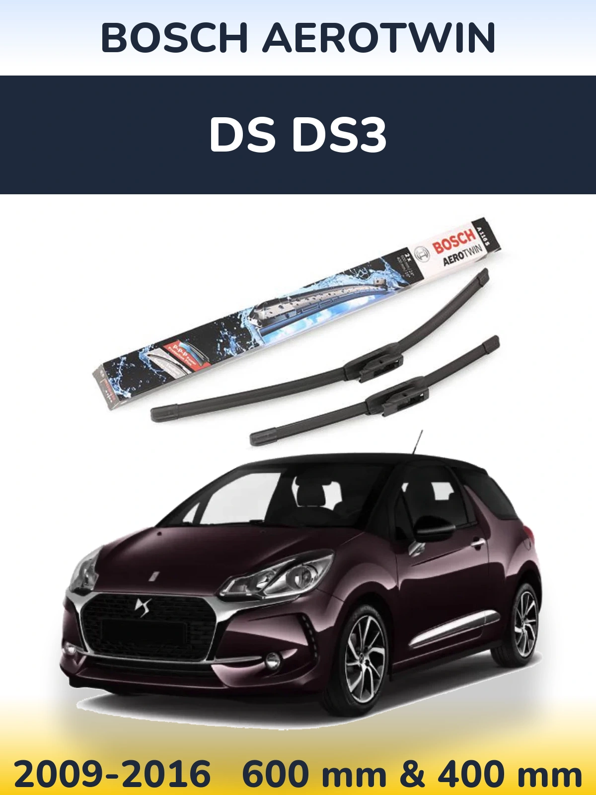 Torkarblad BOSCH AeroTwin för DS DS3