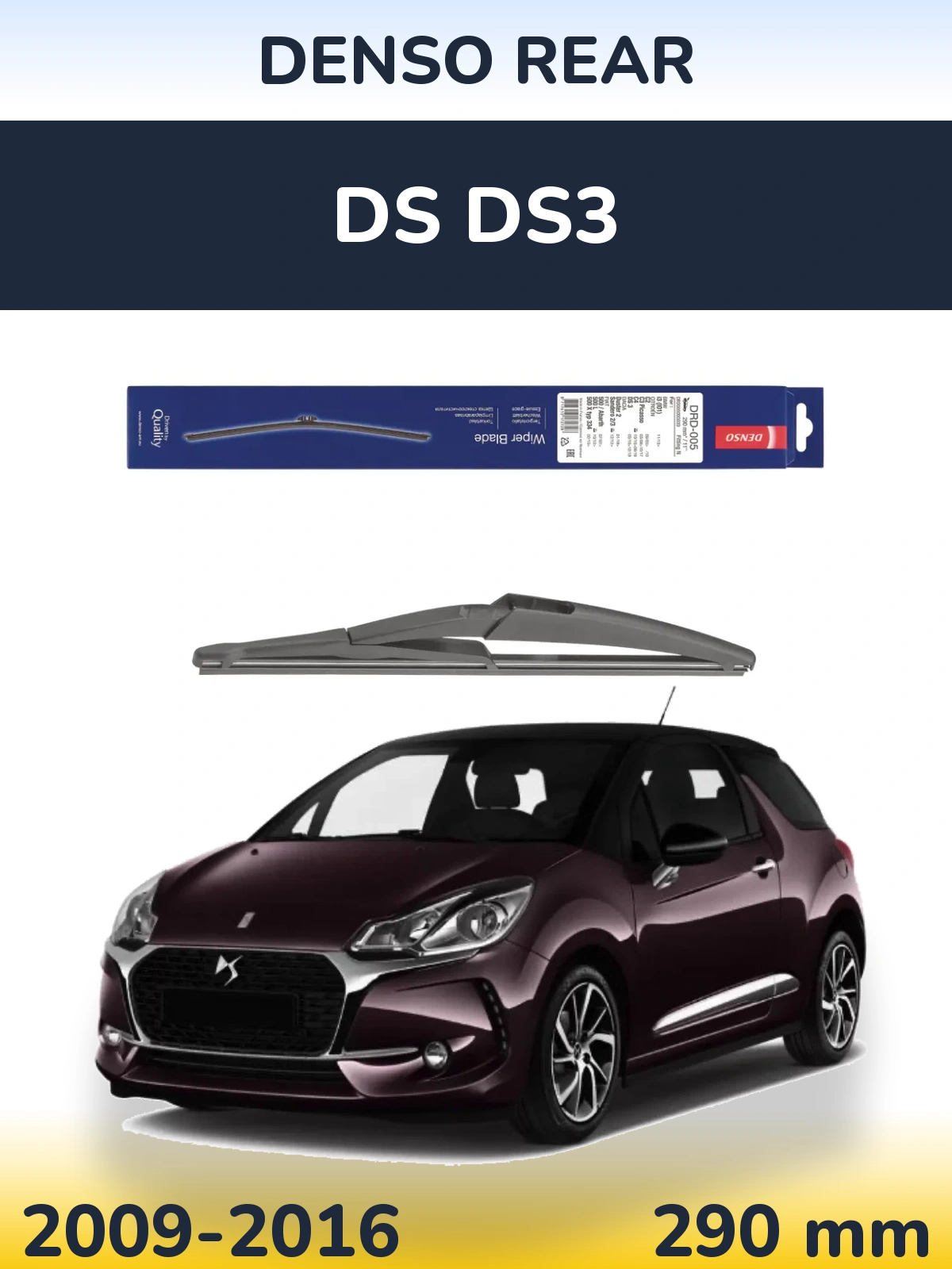 Torkarblad Denso Rear för DS DS3