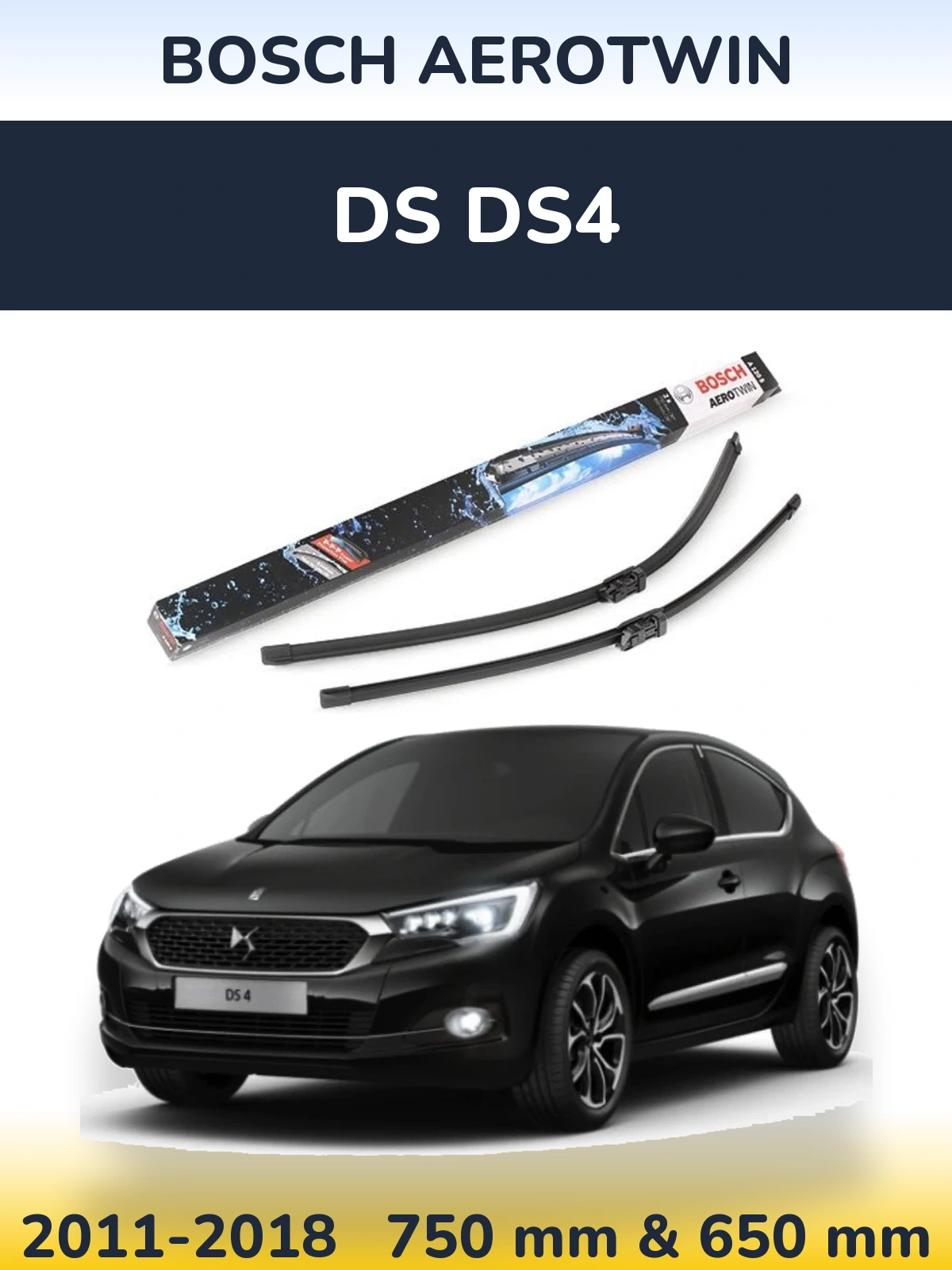 Torkarblad BOSCH AeroTwin för DS DS4