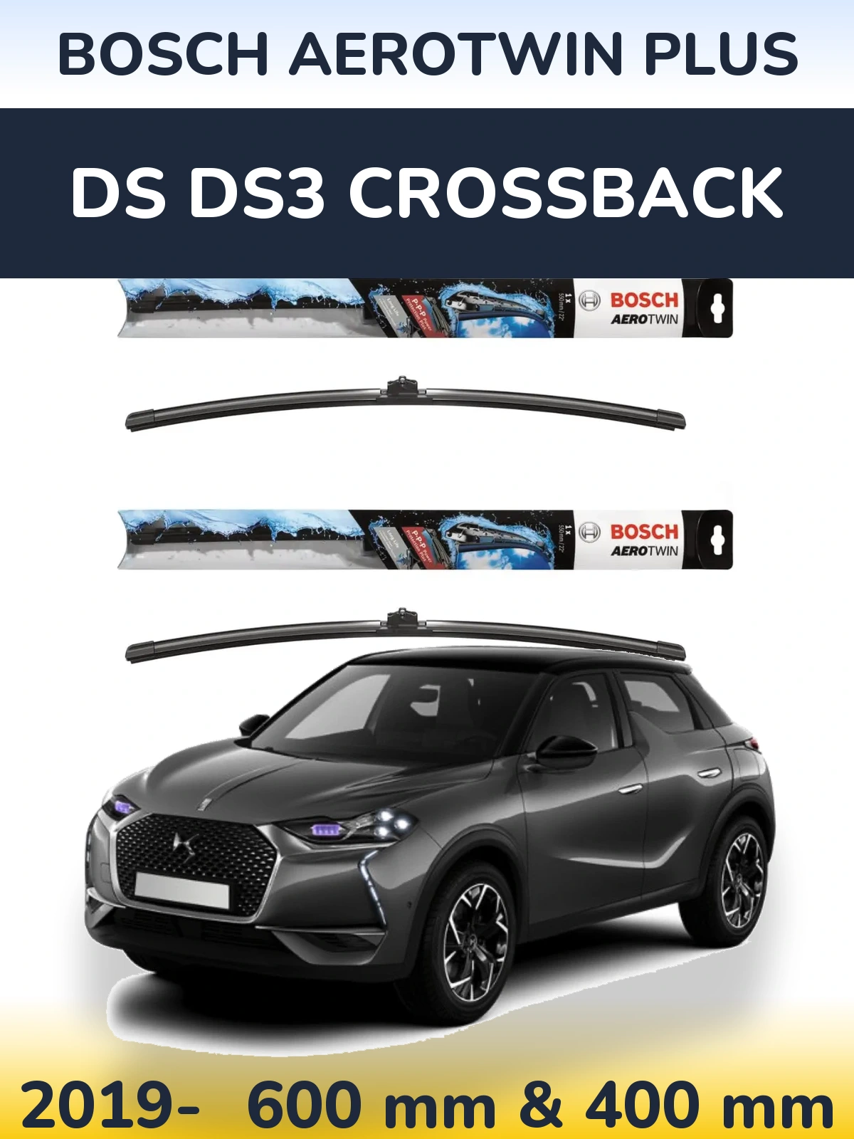 Torkarblad BOSCH AeroTwin Plus för DS DS3 Crossback