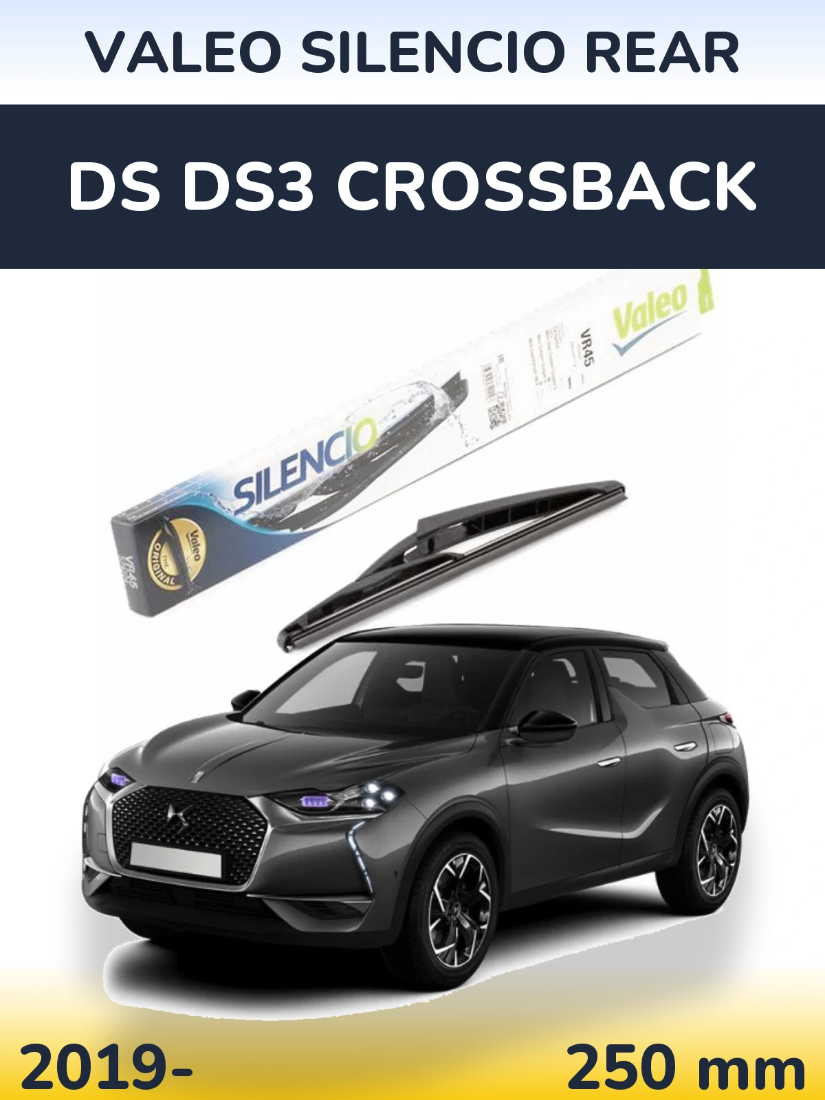 Torkarblad Valeo Silencio Rear för DS DS3 Crossback