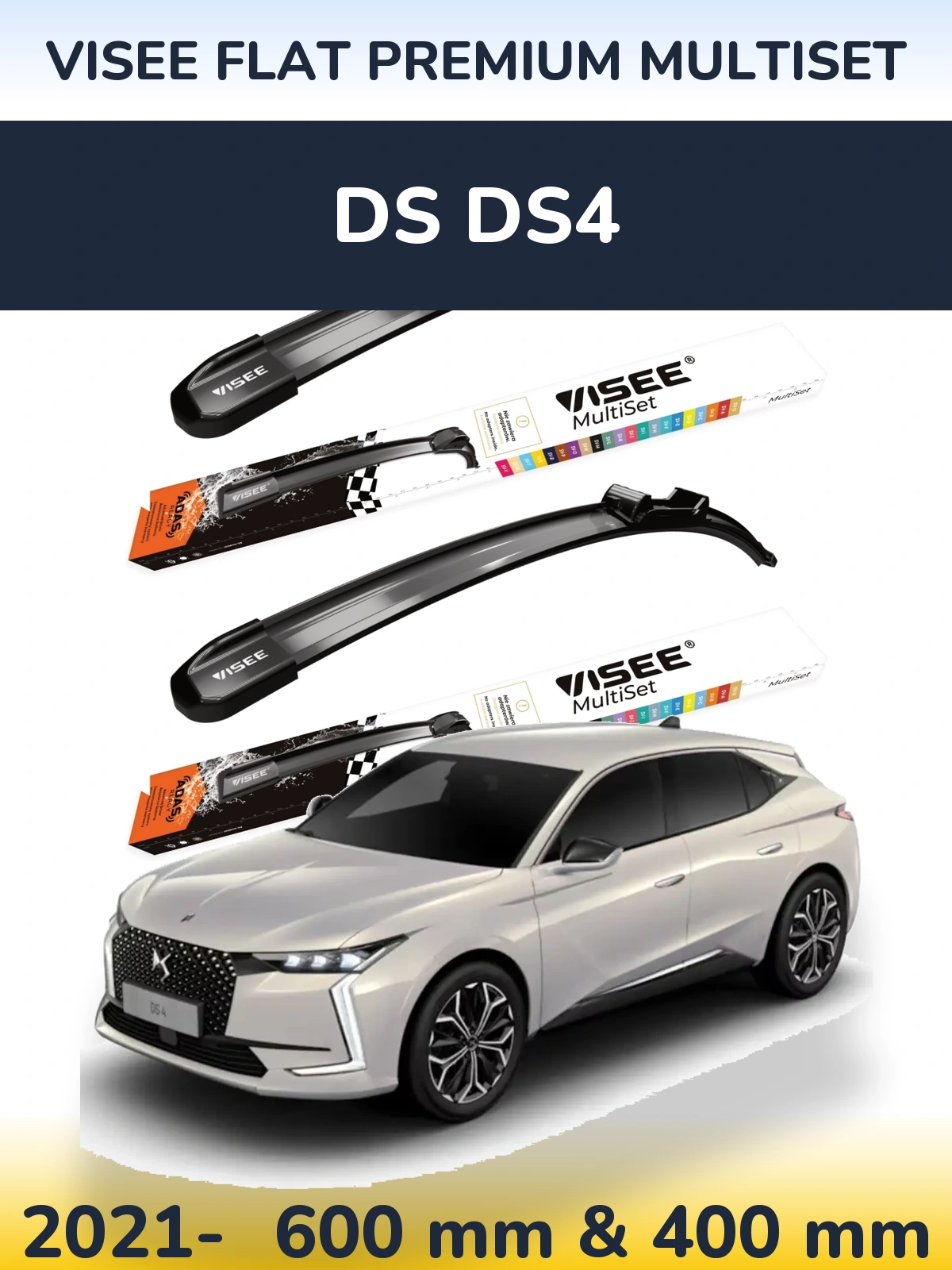 Torkarblad VISEE FLAT PREMIUM MultiSet för DS DS4