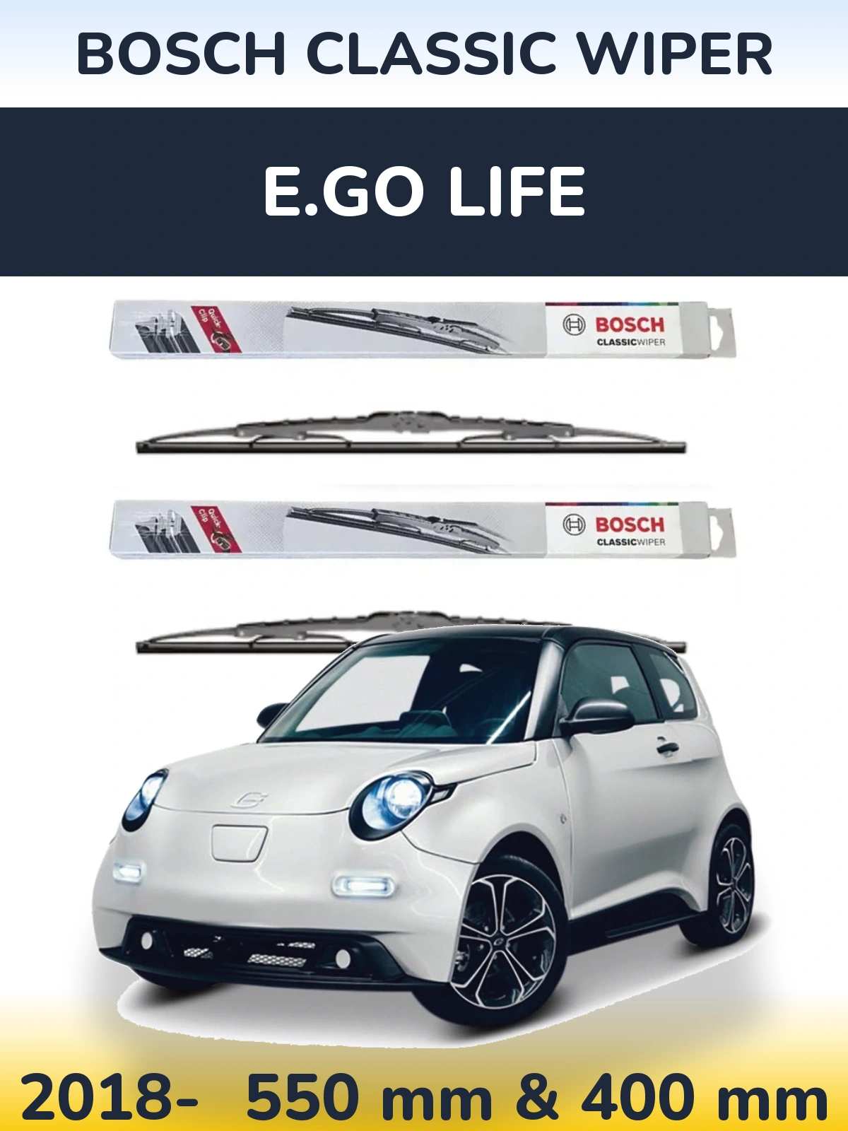 Torkarblad BOSCH Classic Wiper för E.GO life