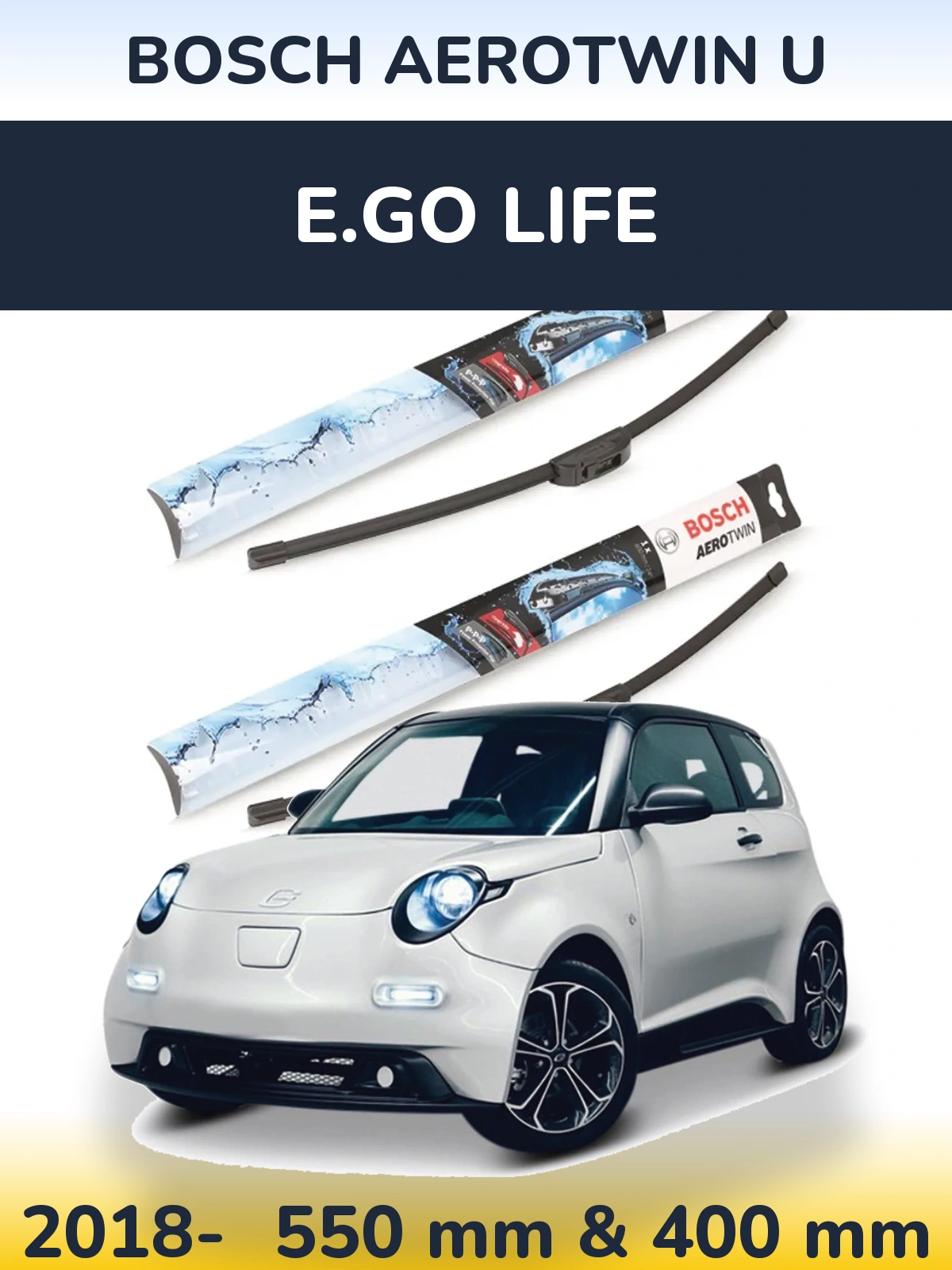 Torkarblad BOSCH AeroTwin U för E.GO life