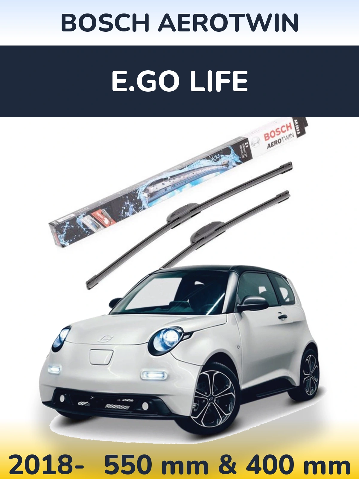 Torkarblad BOSCH AeroTwin för E.GO life