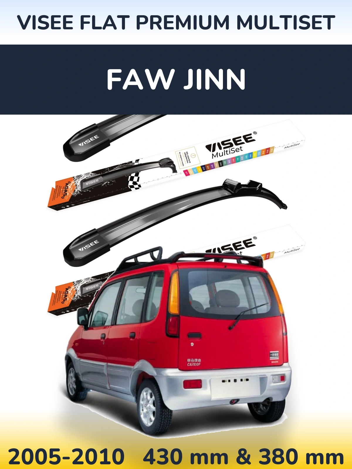 Torkarblad VISEE FLAT PREMIUM MultiSet för FAW Jinn