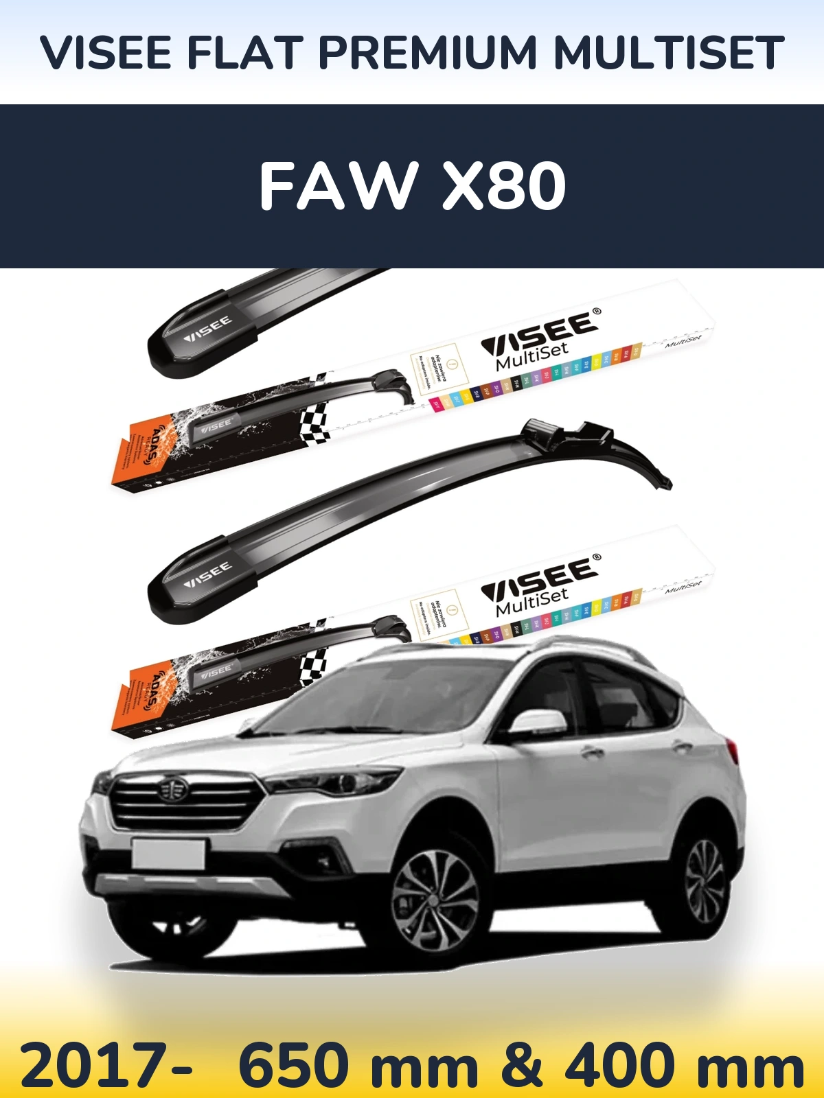 Torkarblad VISEE FLAT PREMIUM MultiSet för FAW X80
