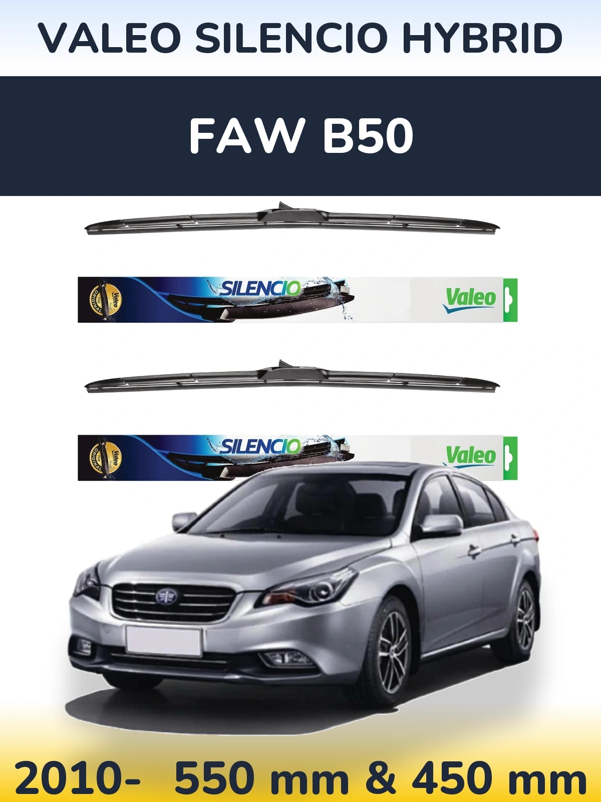 Torkarblad Valeo Silencio Hybrid för FAW B50