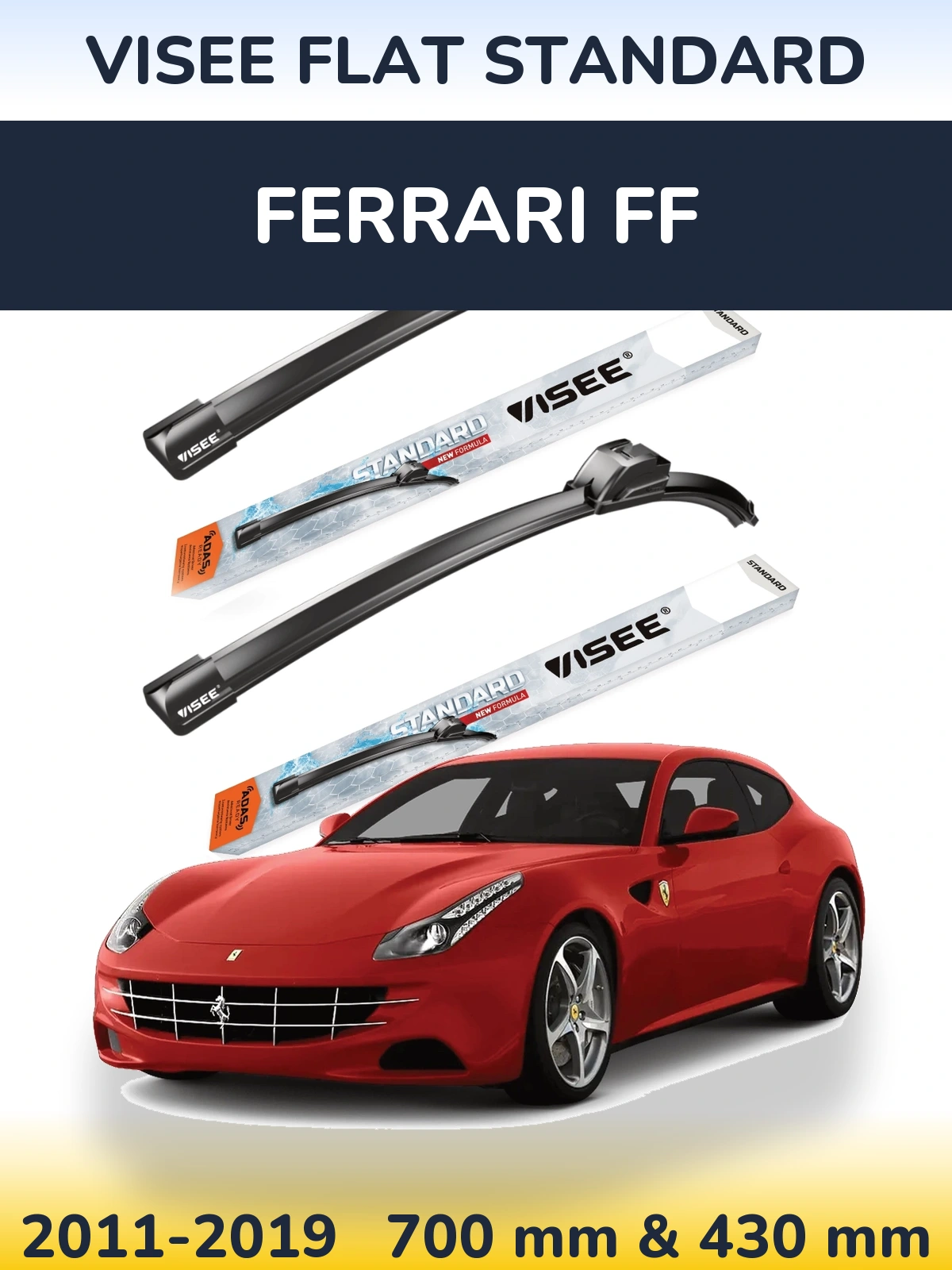 Torkarblad VISEE FLAT STANDARD för Ferrari FF