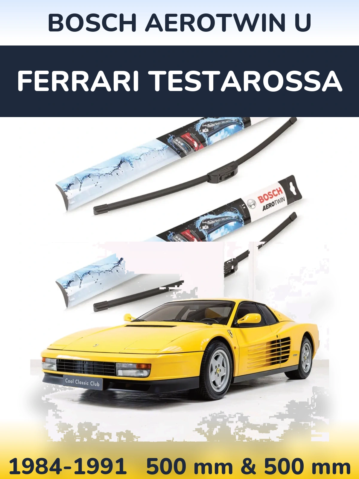 Torkarblad BOSCH AeroTwin U för Ferrari Testarossa