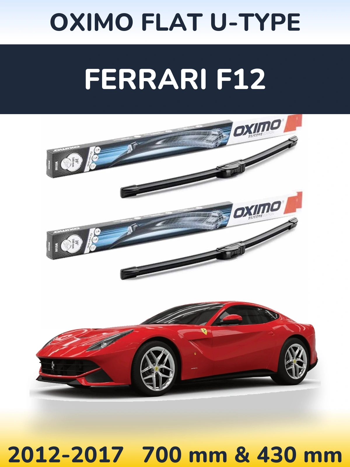 Torkarblad Oximo Flat U-type för Ferrari F12