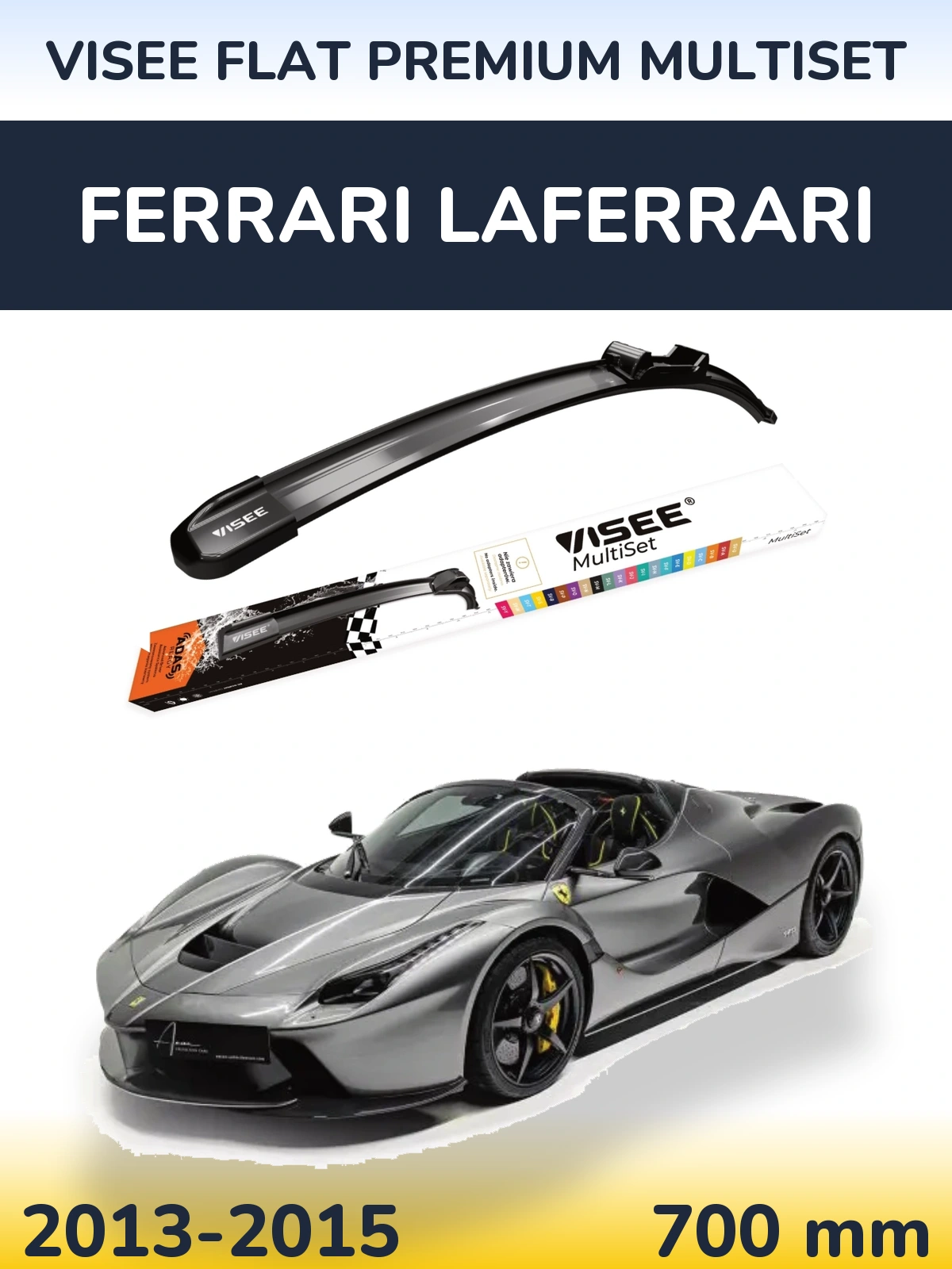 Torkarblad VISEE FLAT PREMIUM MultiSet för Ferrari LaFerrari